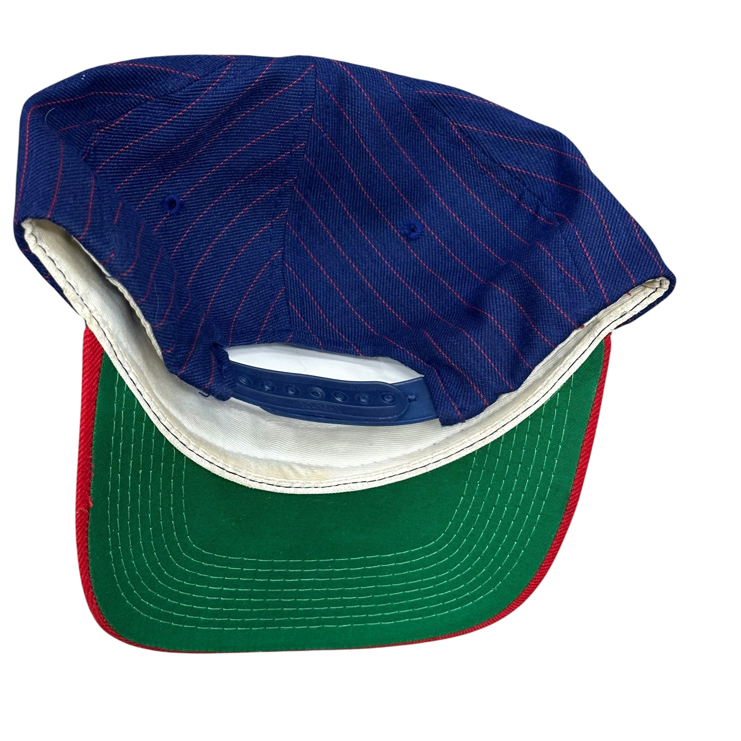 Vintage Buffalo Bills Striped Sports Specialties Script Snapback Hat