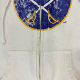 Vintage Buffalo Sabres Cropped Zip Up Hoodie Sweatshirt Small