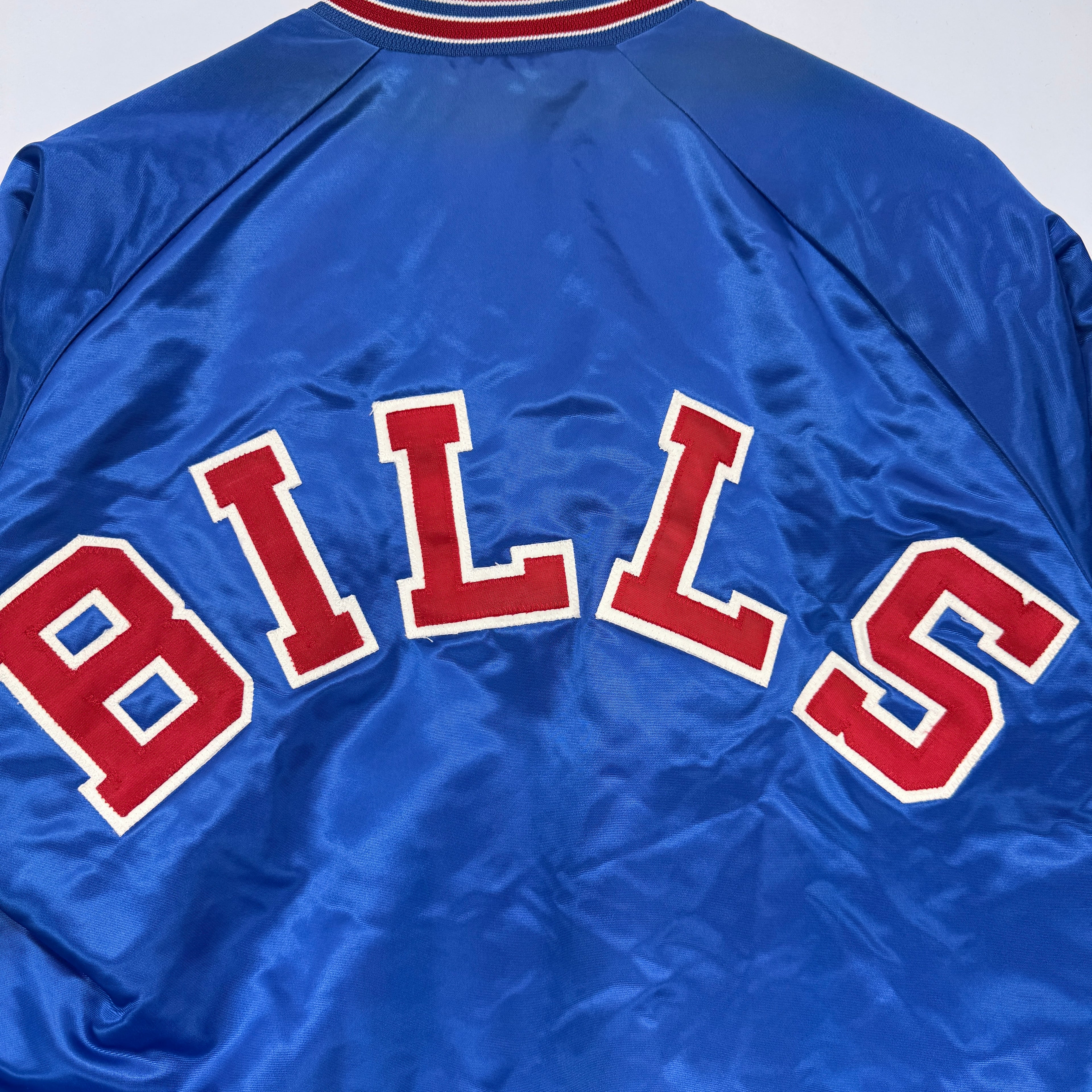 Vintage Buffalo Bills Backscript Chalk Line Satin Jacket Medium