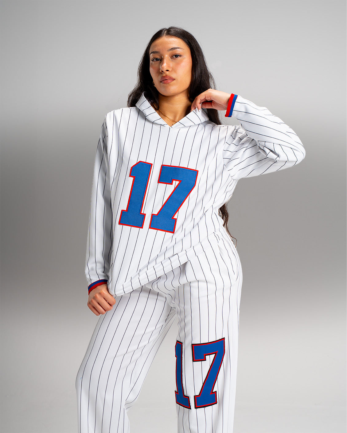 KP MADE ME Buffalo Bills Upcycled Custom Reworked Josh Allen Hoodie & Pants Set Large