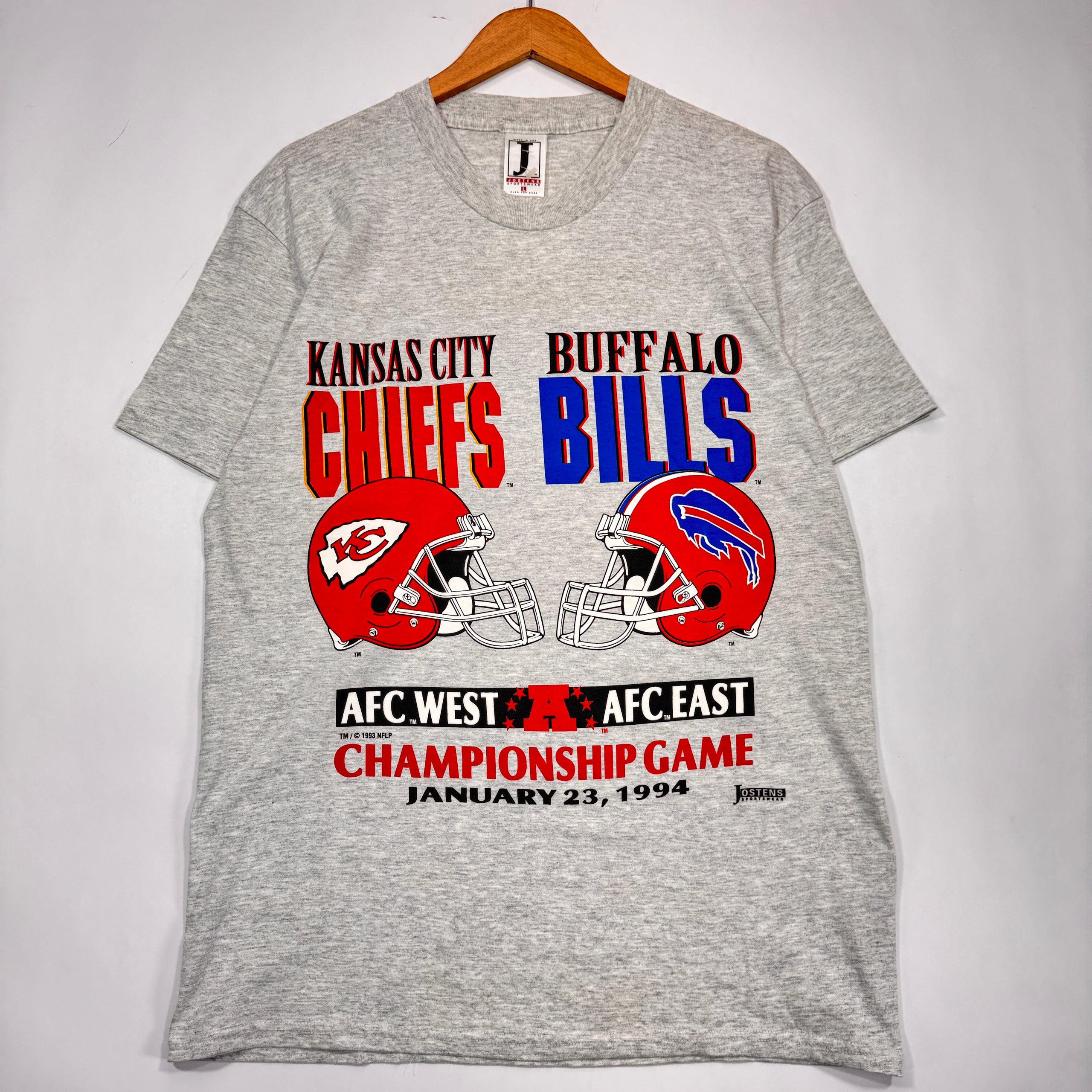 Vintage Buffalo Bills Kansas City Chiefs 1994 AFC Championship Shirt Large