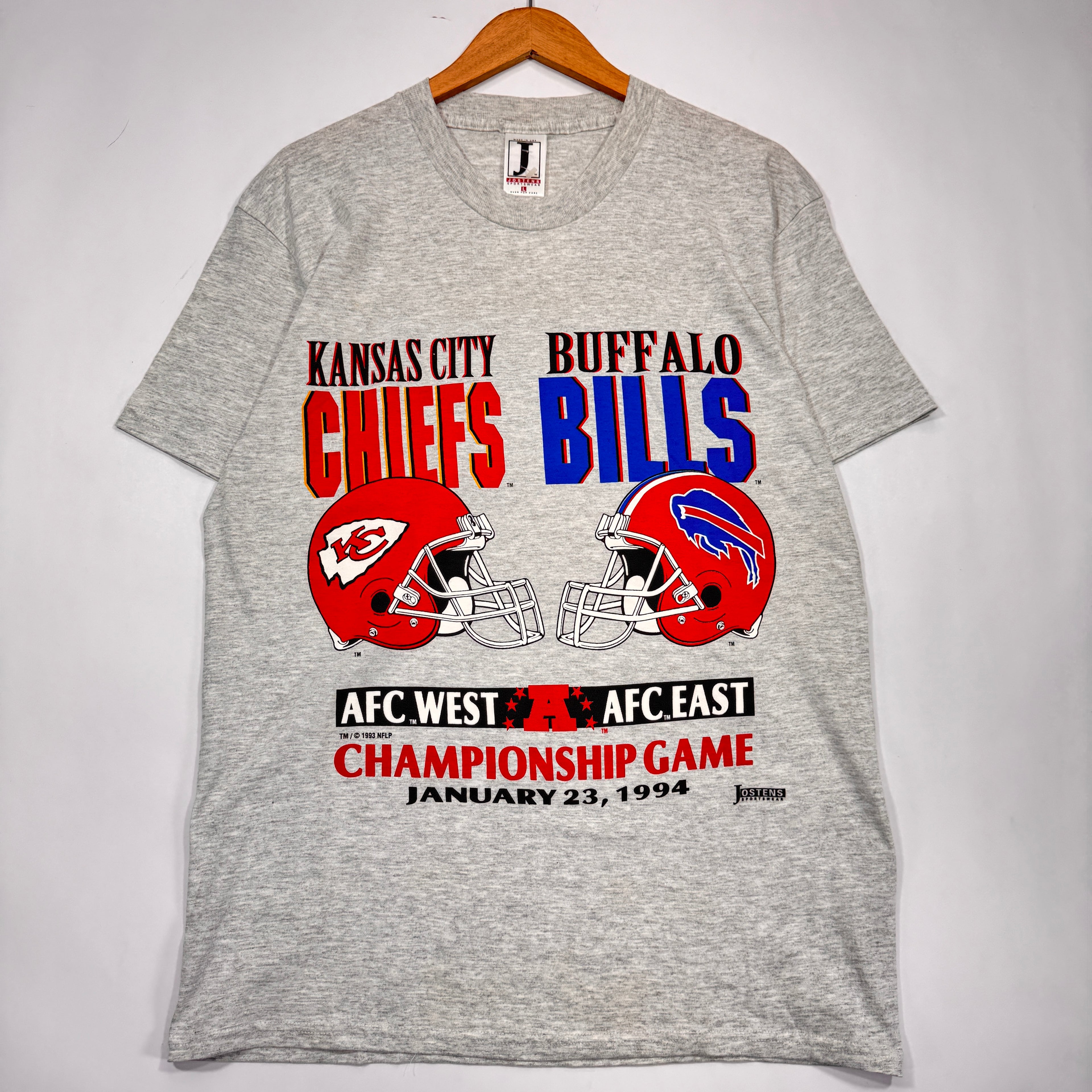 Vintage Buffalo Bills Kansas City Chiefs 1994 AFC Championship Shirt Large