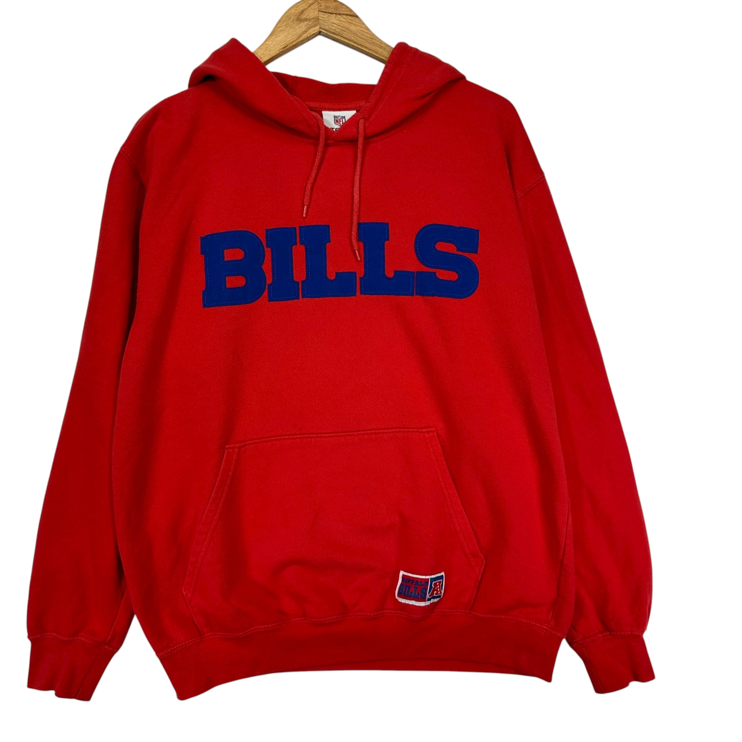 Vintage Buffalo Bills Embroidered Hoodie Sweatshirt Large