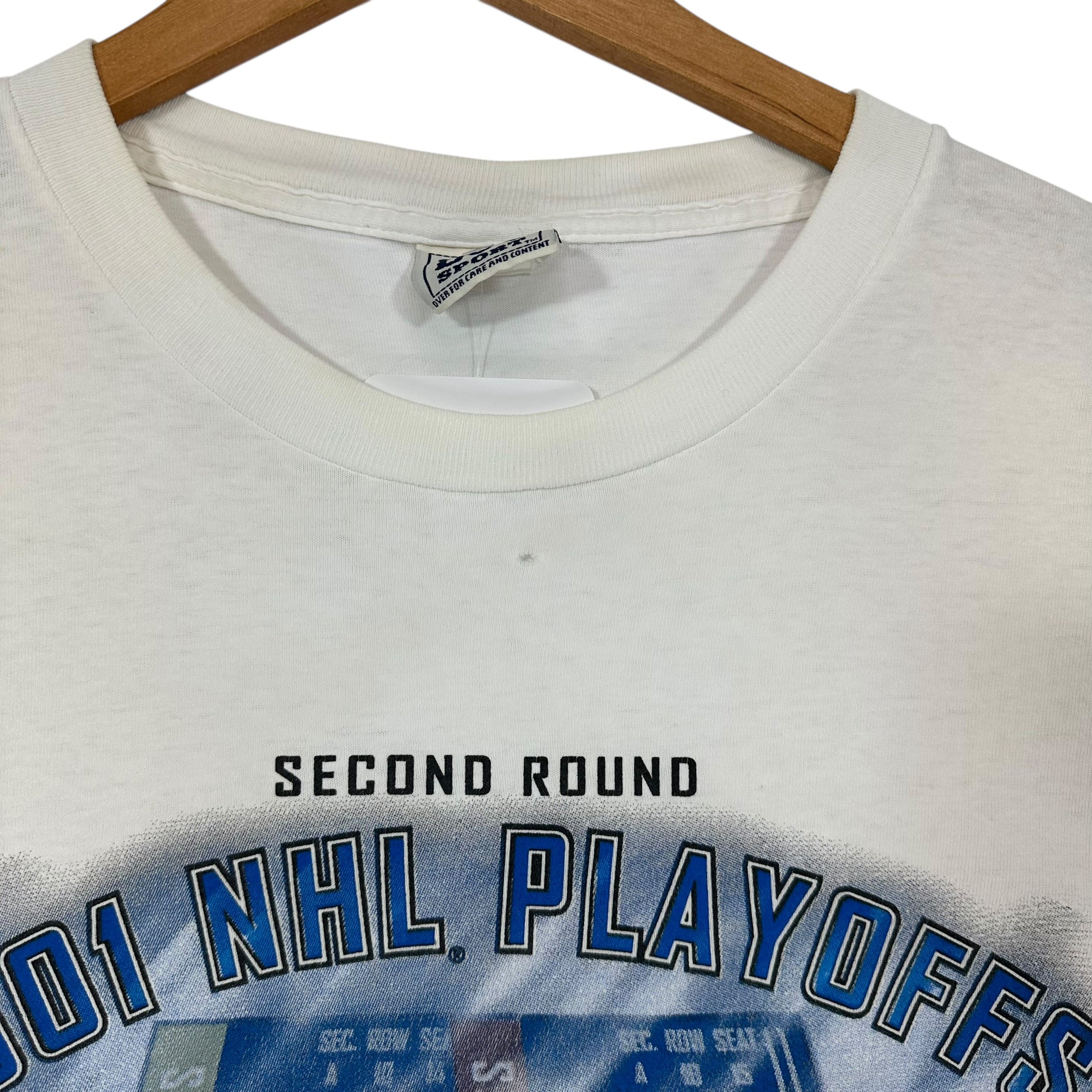 Vintage Buffalo Sabres Pittsburgh Penguins 2001 Playoffs Shirt XL