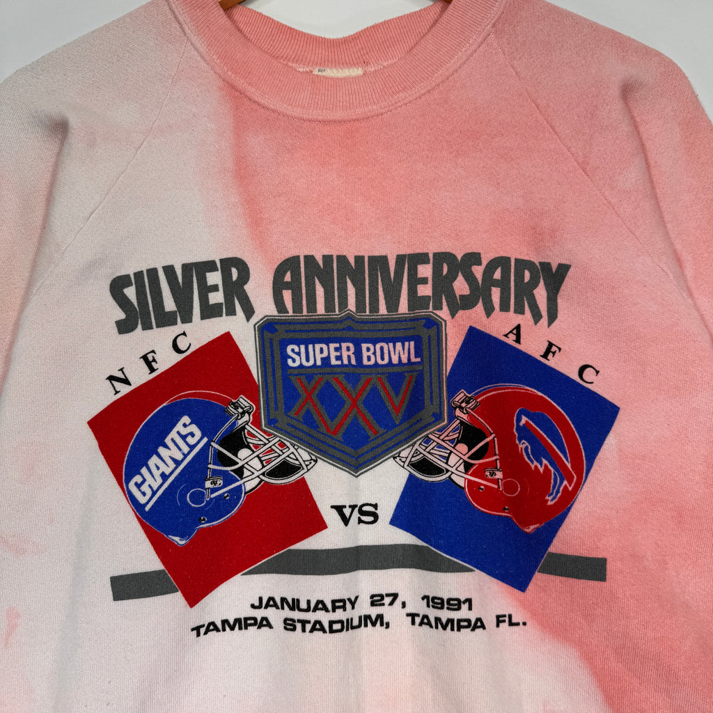 Vintage Buffalo Bills Overdyed 1991 Super Bowl Crewneck Sweatshirt XL