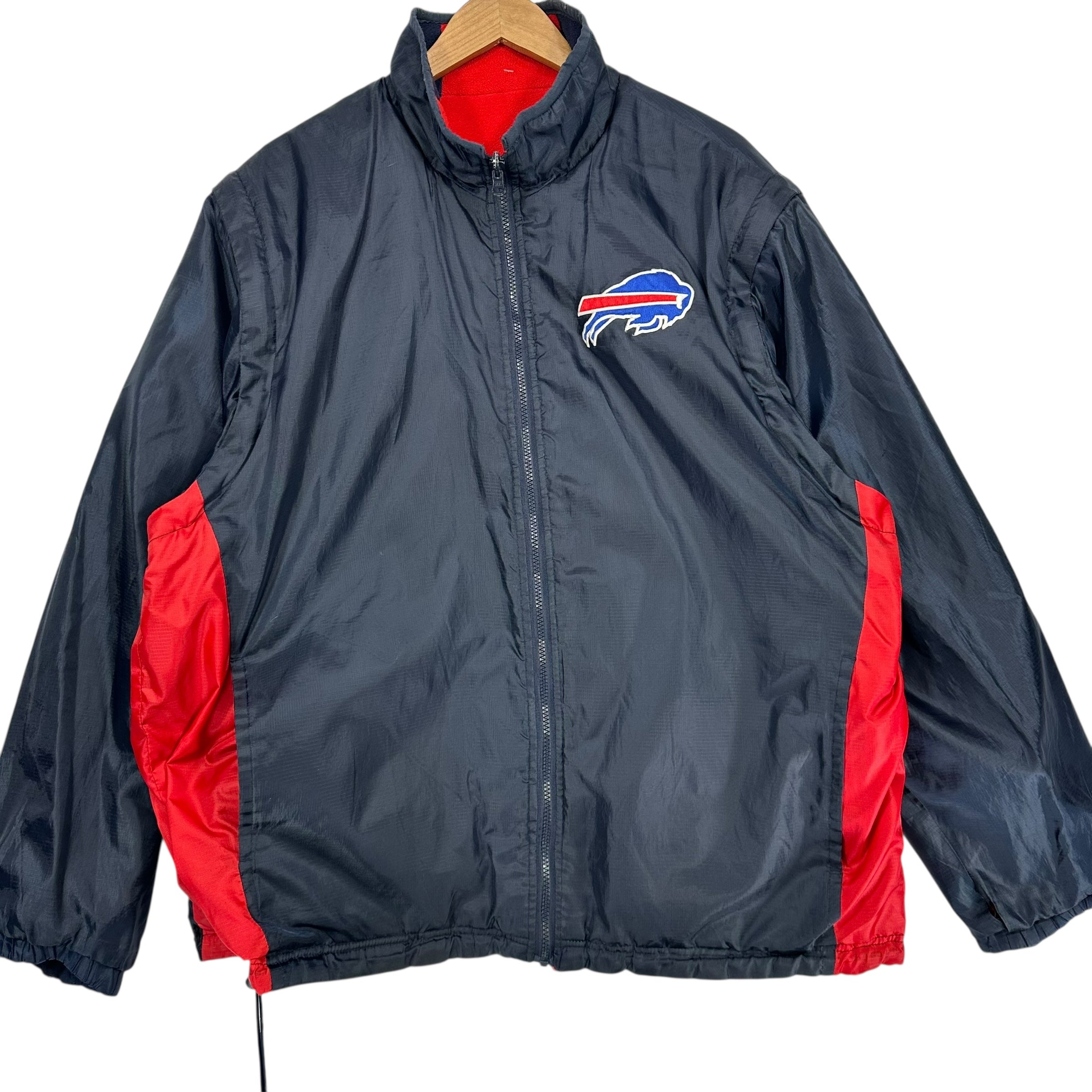 Vintage Buffalo Bills Reversible Fleece Sweatshirt Jacket XXL