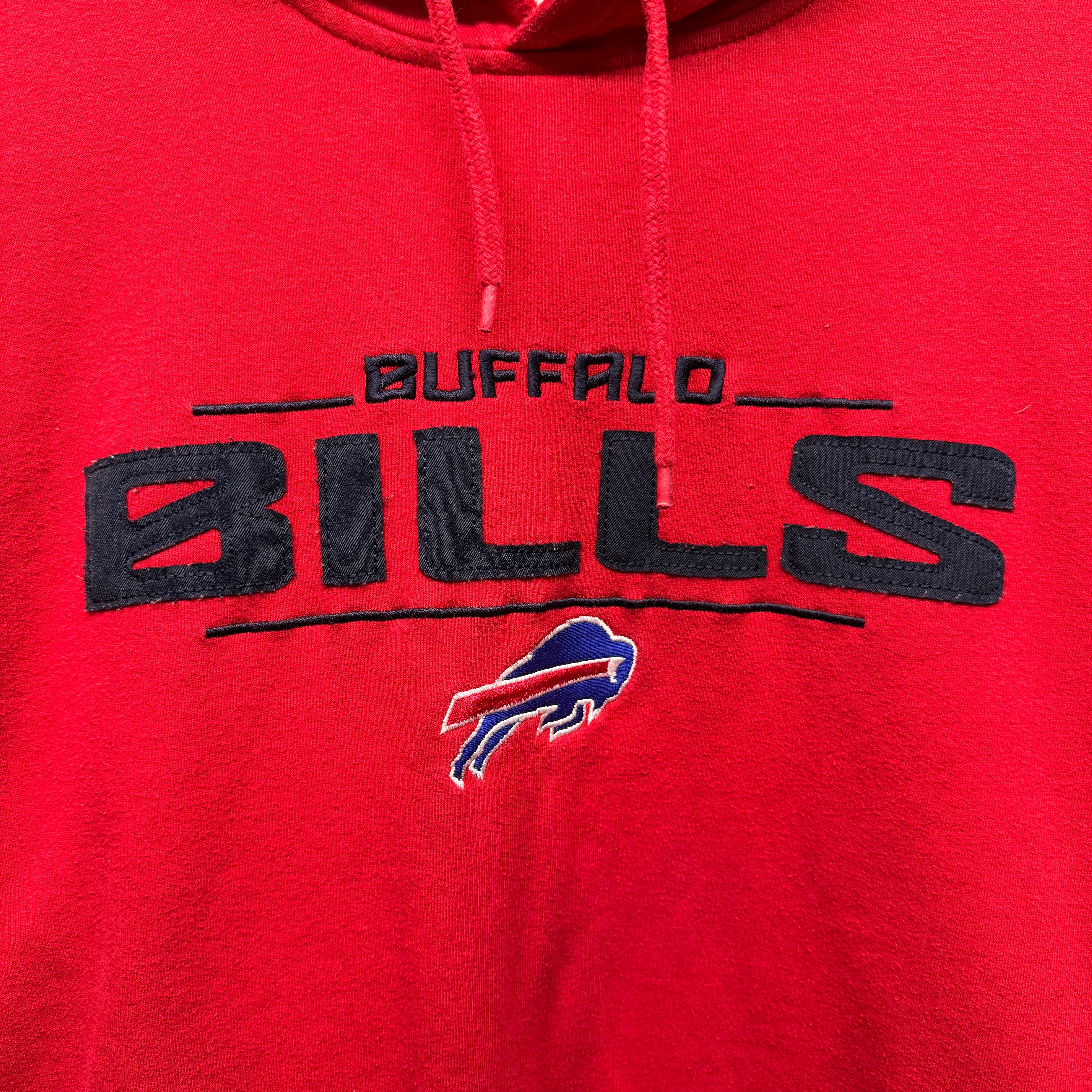 Vintage Buffalo Bills Chopped Hoodie Sweatshirt XL