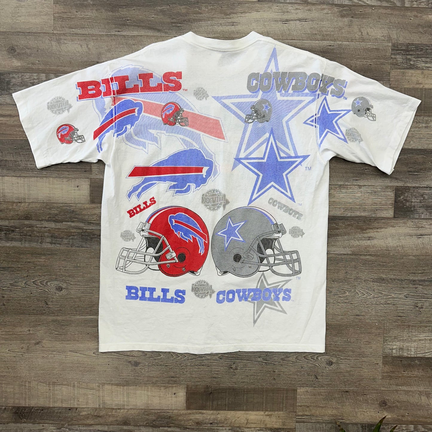 Vintage Buffalo Bills All Over Print Starter Super Bowl Shirt XL