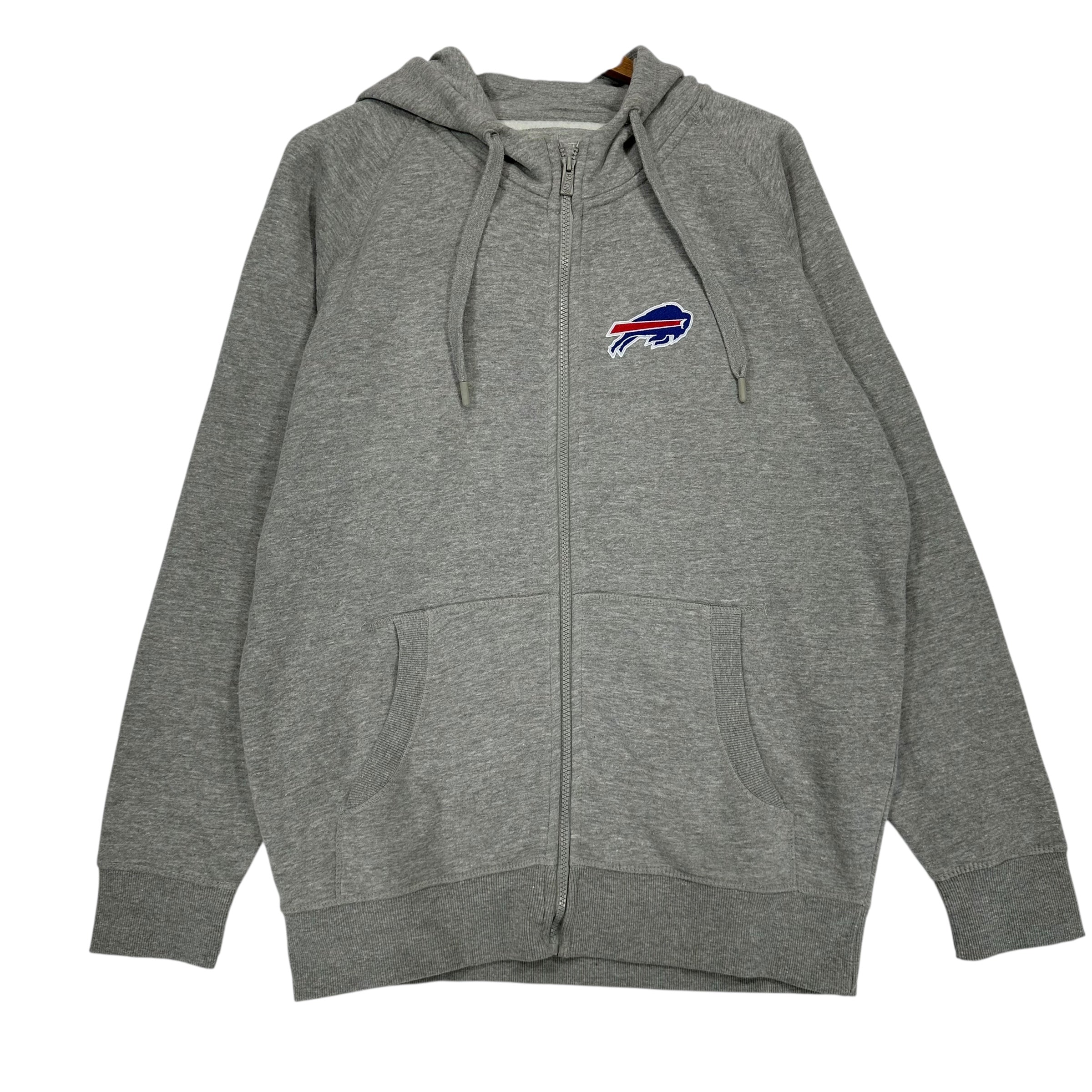 Vintage Buffalo Bills Zip Hoodie Sweatshirt Large