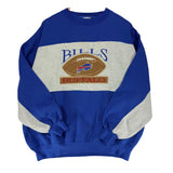 Vintage Buffalo Bills Color Block Embroidered Crewneck Sweatshirt XL