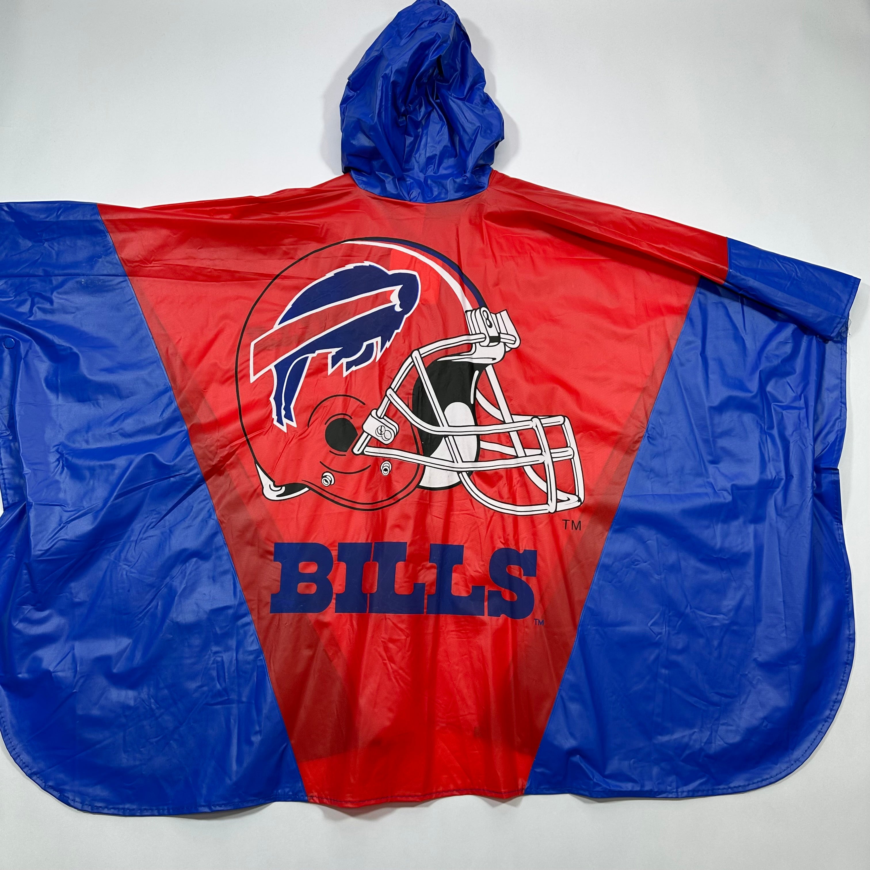 Vintage Buffalo Bills Rain Poncho Jacket Medium-Large
