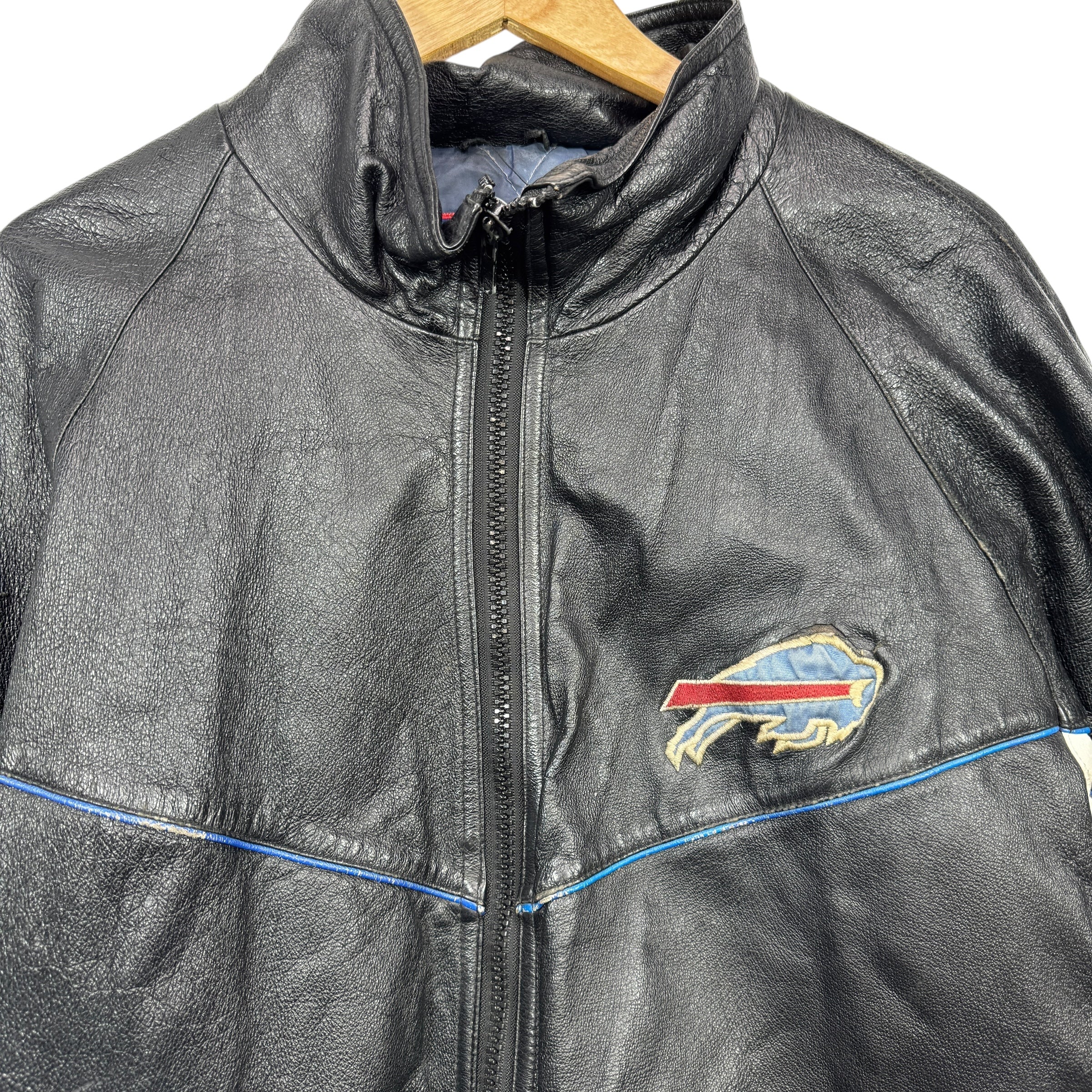Vintage Buffalo Bills Leather Jacket XL