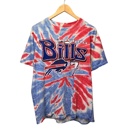 Vintage Buffalo Bills Thrashed Tie Dye Doug Flutie Shirt XL