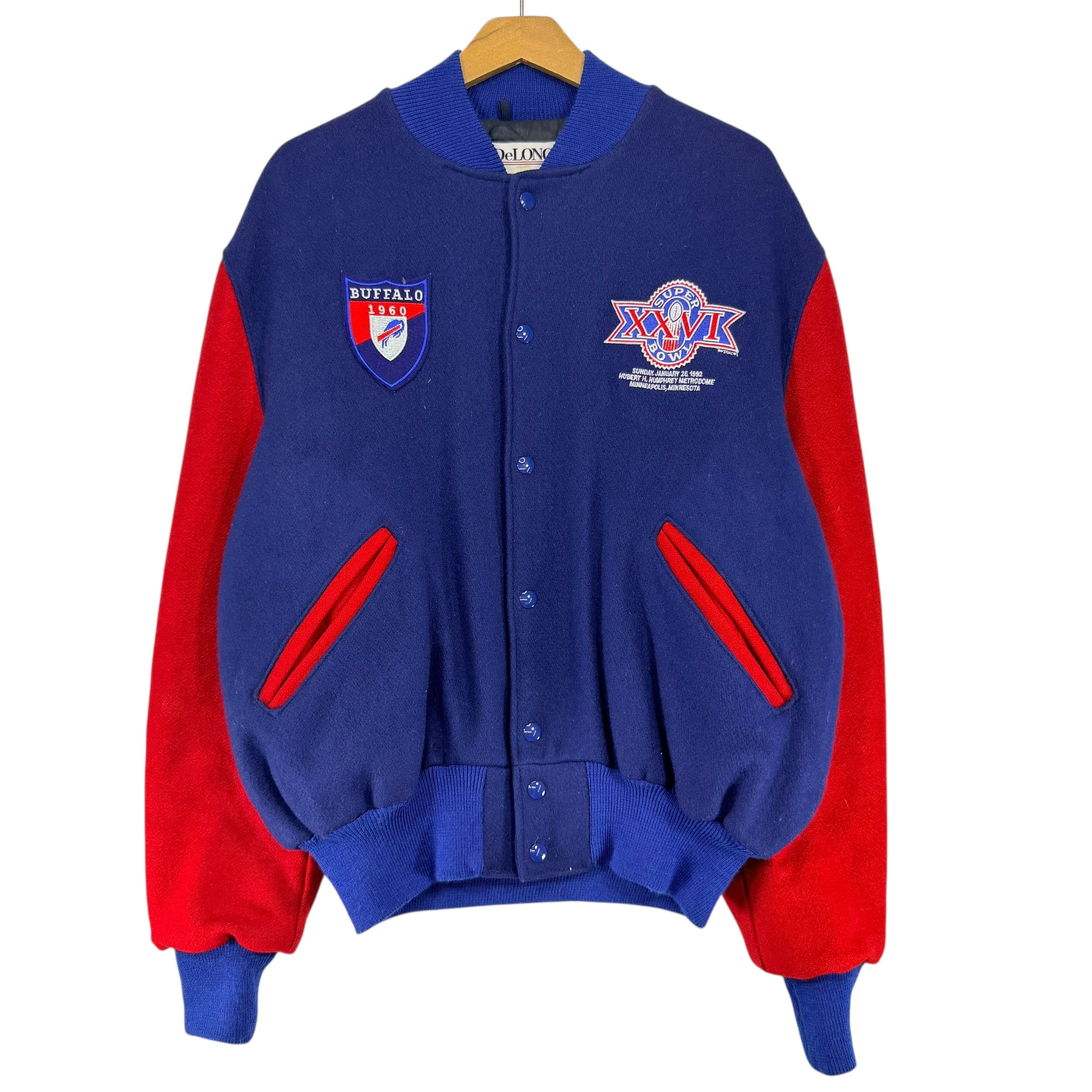 Vintage Buffalo Bills 1992 Super Bowl Wool Varsity Jacket Large