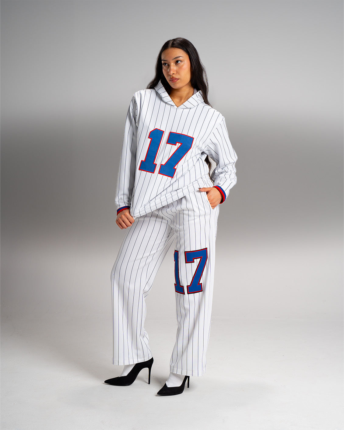 KP MADE ME Buffalo Bills Upcycled Custom Reworked Josh Allen Hoodie & Pants Set Large