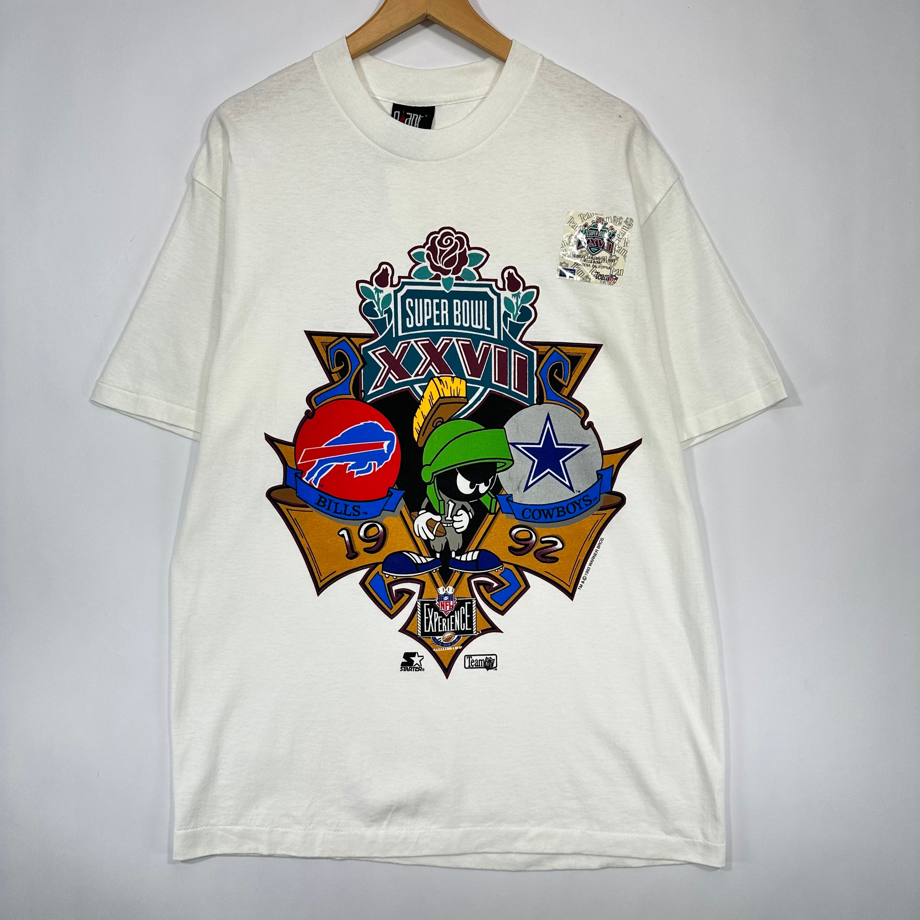 Vintage Buffalo Bills Deadstock 1992 Marvin the Martian Looney Tunes Cartoon Shirt Large
