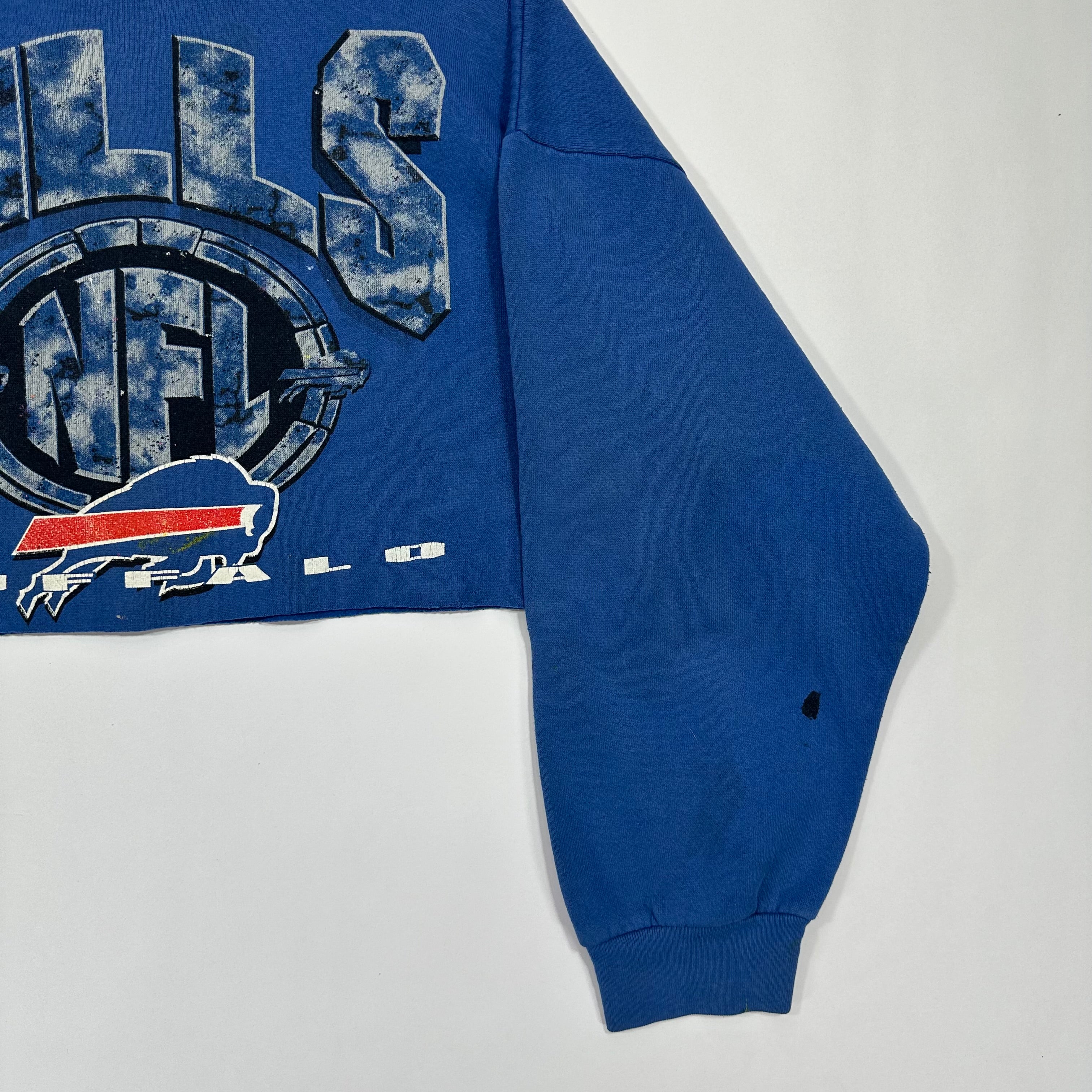 Vintage Buffalo Bills Cropped Crewneck Sweatshirt XL