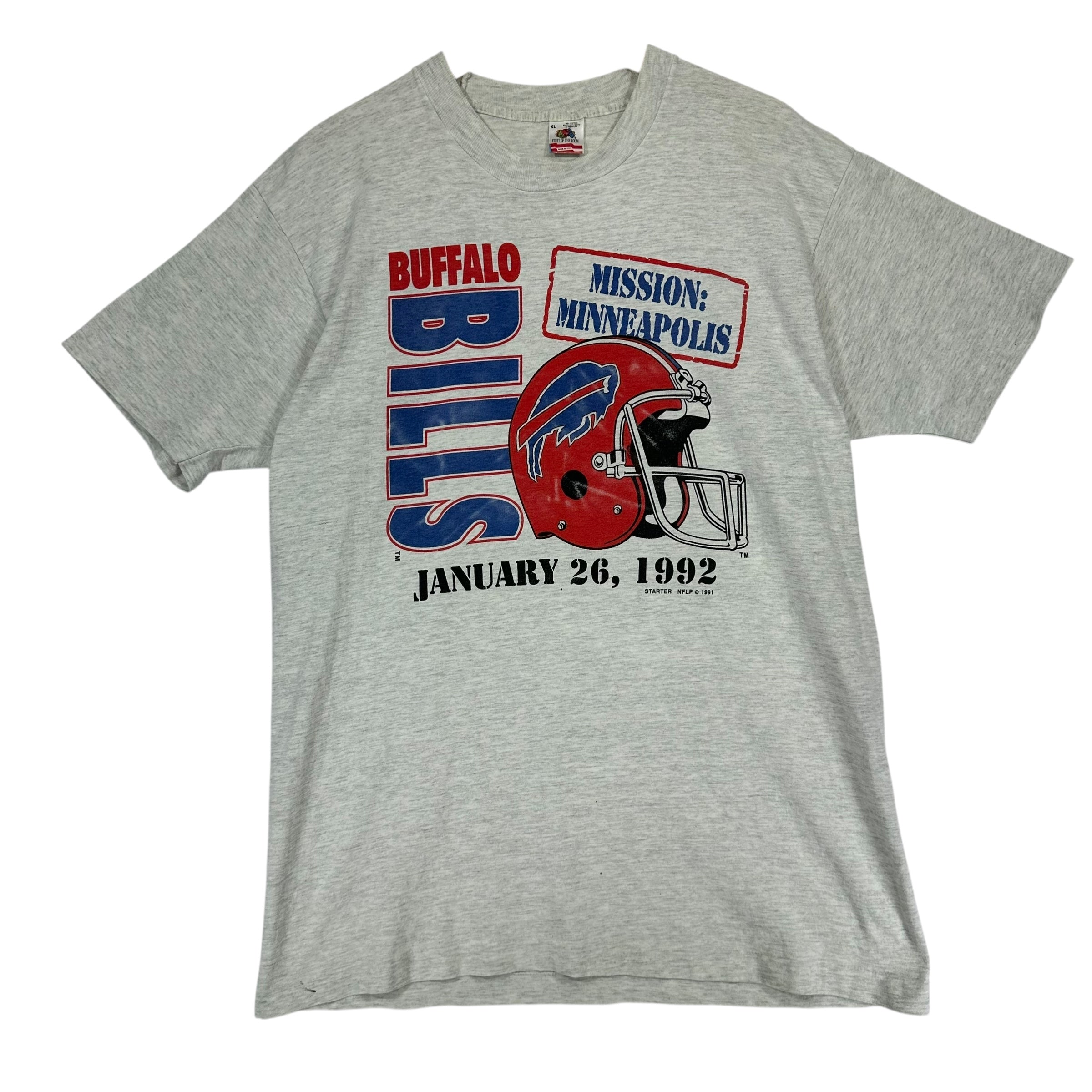 Vintage Buffalo Bills 1992 Red Helmet Shirt XL