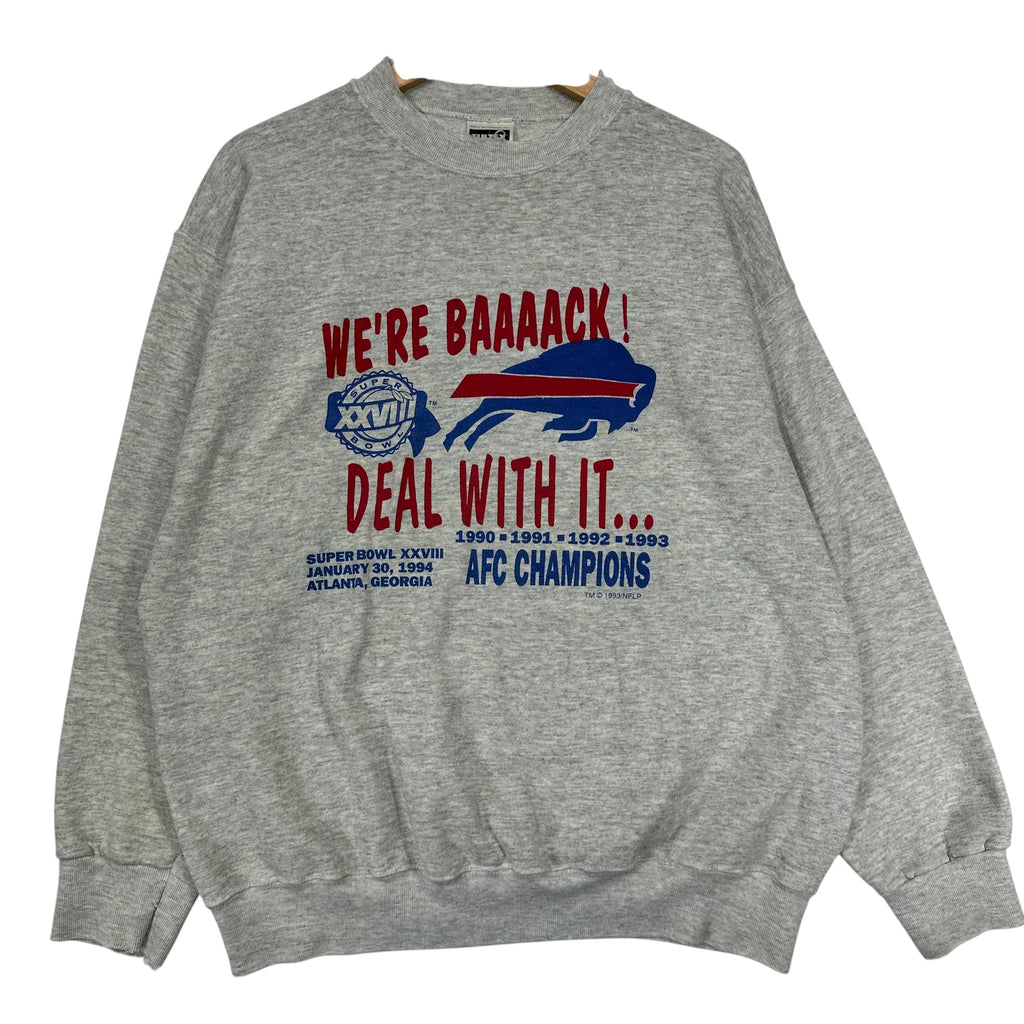 Vintage Buffalo Bills 1993 AFC Champs We’re Back Crewneck Sweatshirt XL