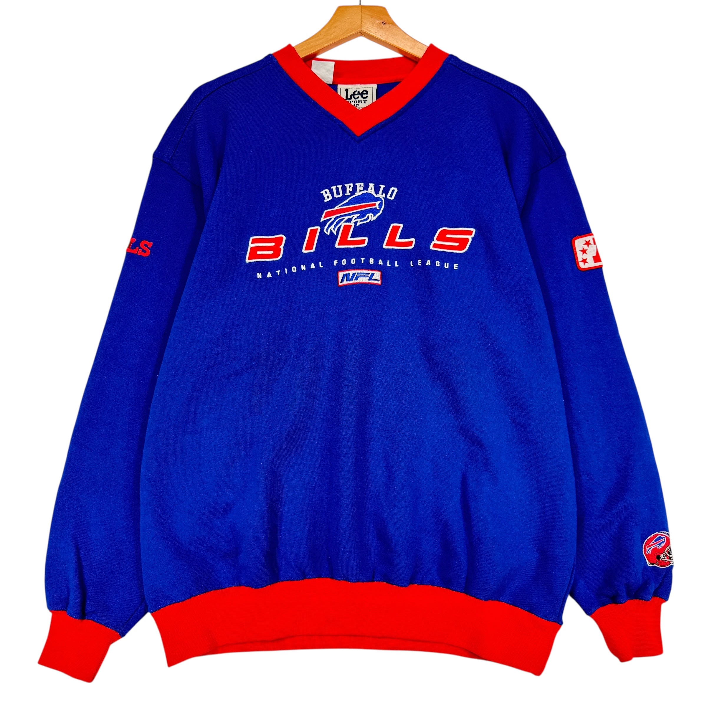 Vintage Buffalo Bills Embroidered Crewneck Sweatshirt Large