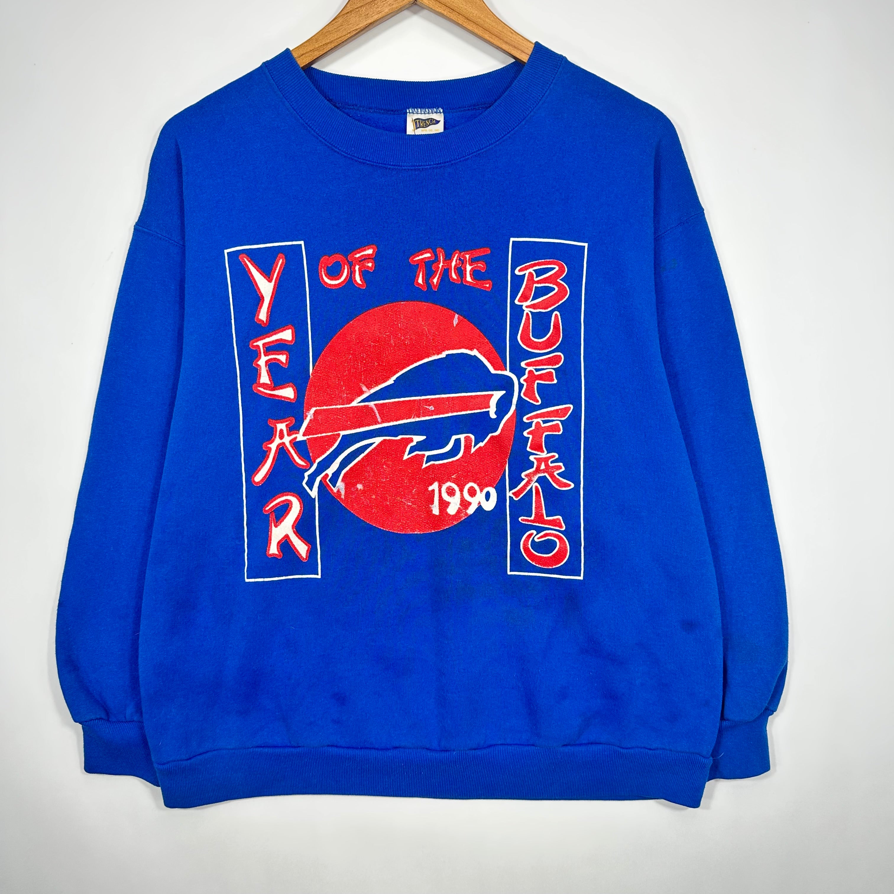 Vintage Buffalo Bills 1990 Year of the Buffalo Crewneck Sweatshirt Large