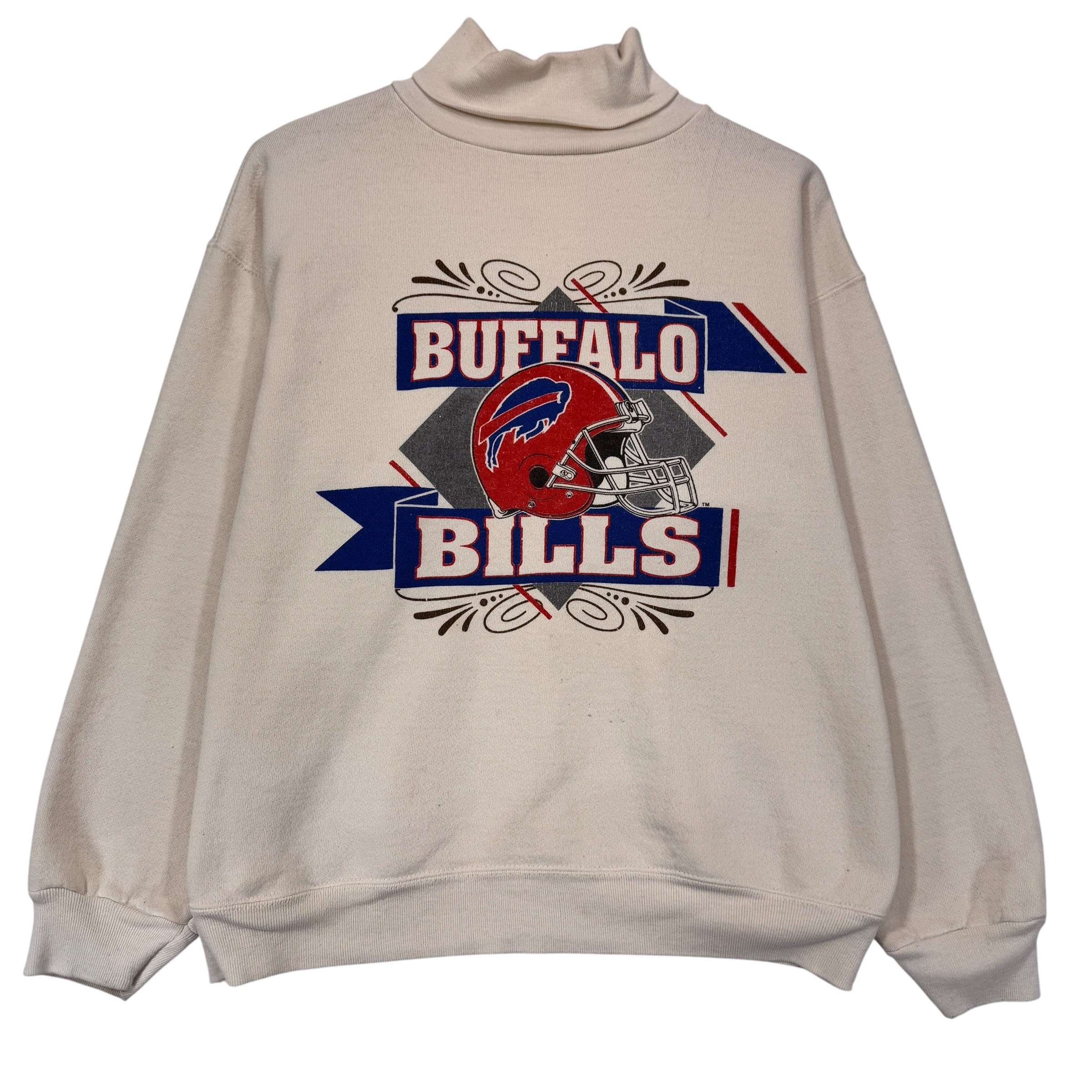 Vintage Buffalo Bills Turtleneck Crewneck Sweatshirt Medium