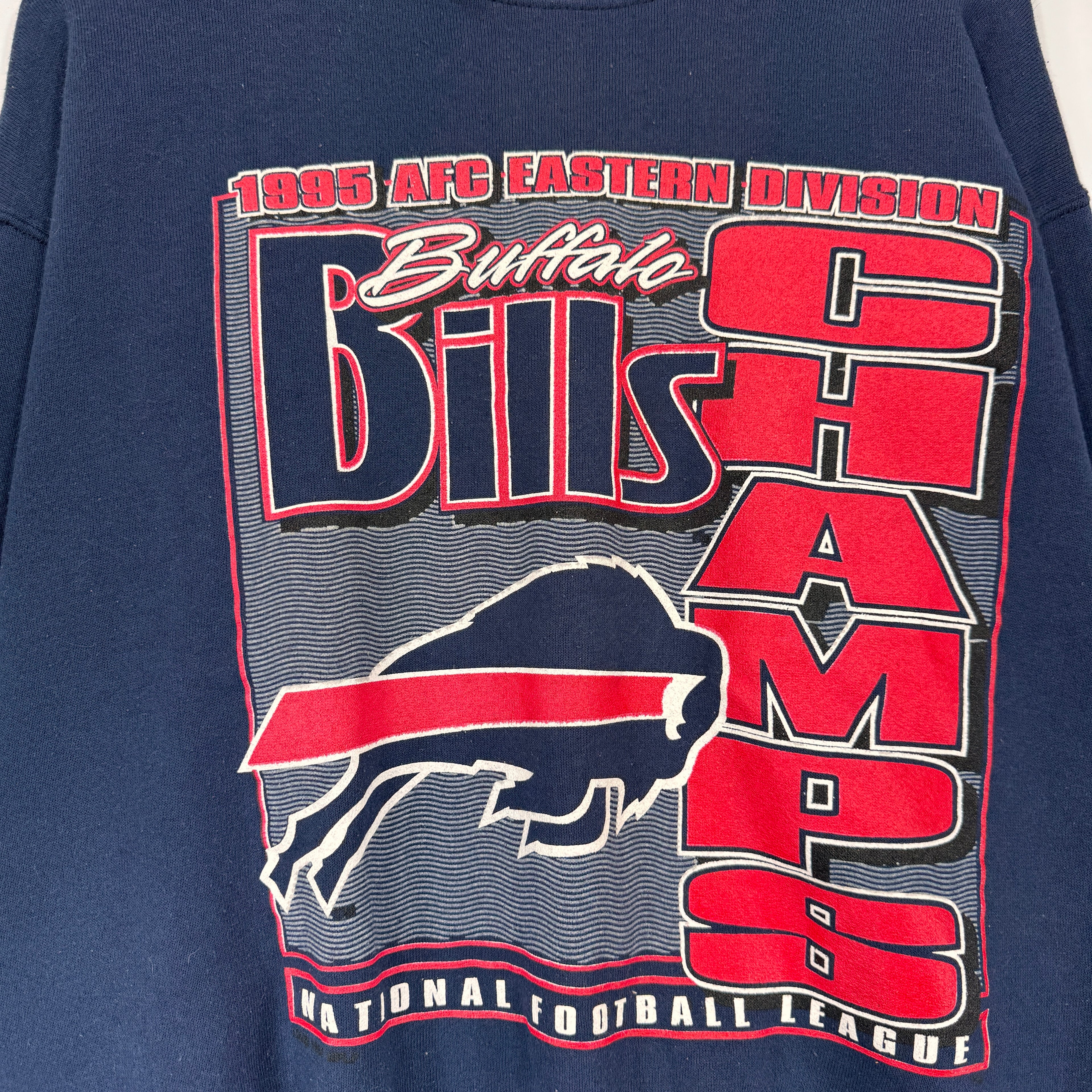 Vintage Buffalo Bills 1995 AFC East Champions Crewneck Sweatshirt Medium