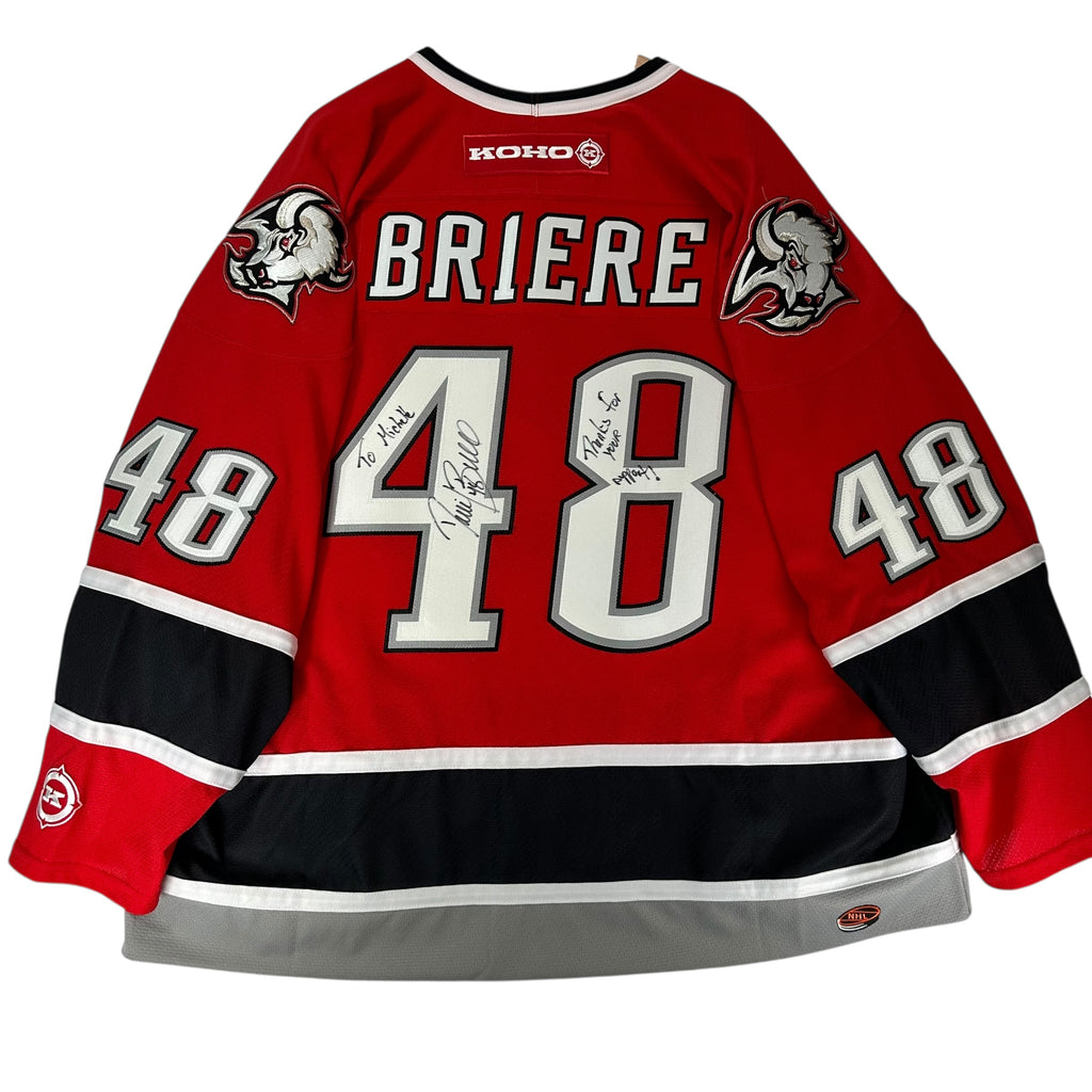 Vintage Buffalo Sabres Daniel Briere Signed Alternate Jersey Shirt XXL