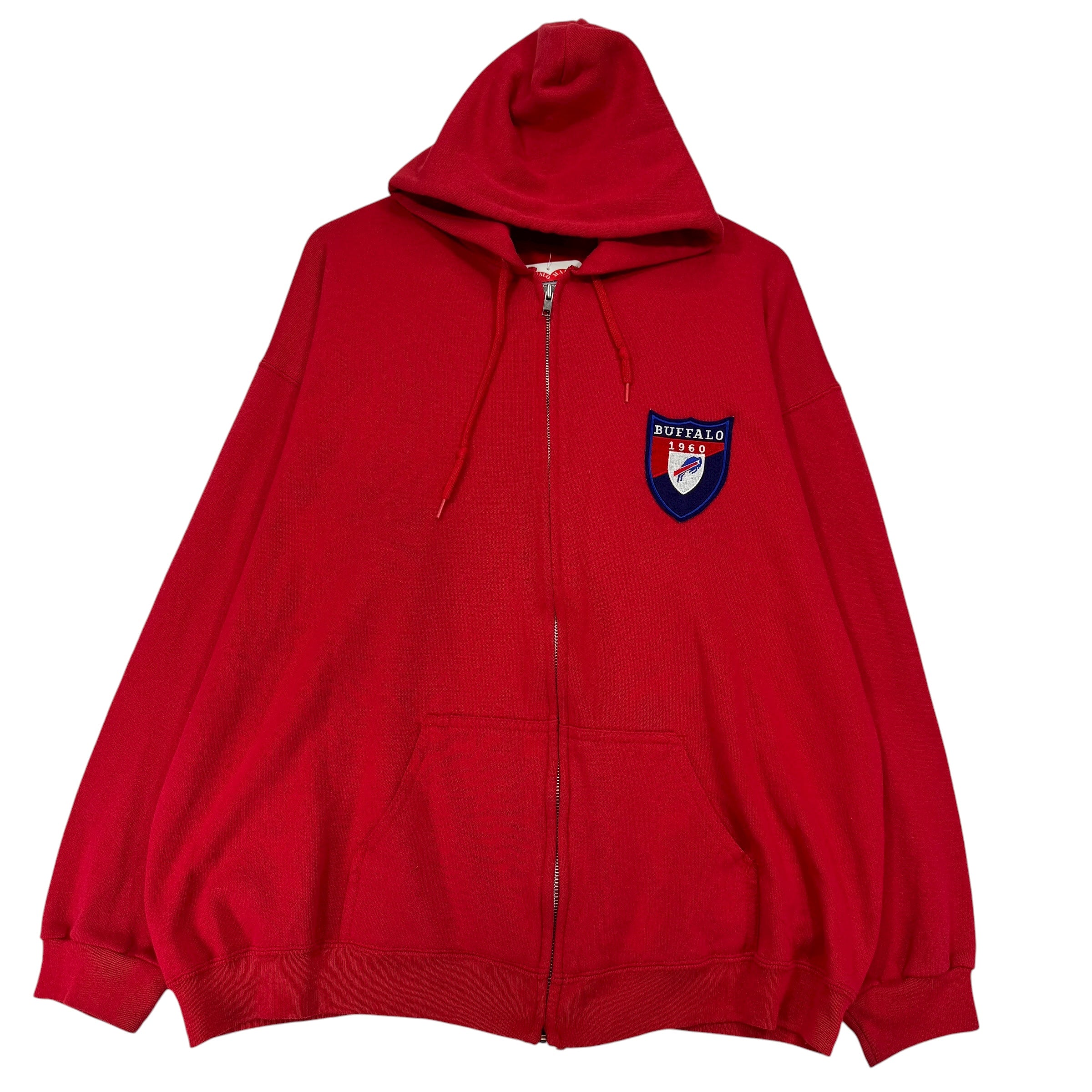 Vintage Buffalo Bills Zip Up Hoodie Sweatshirt XL