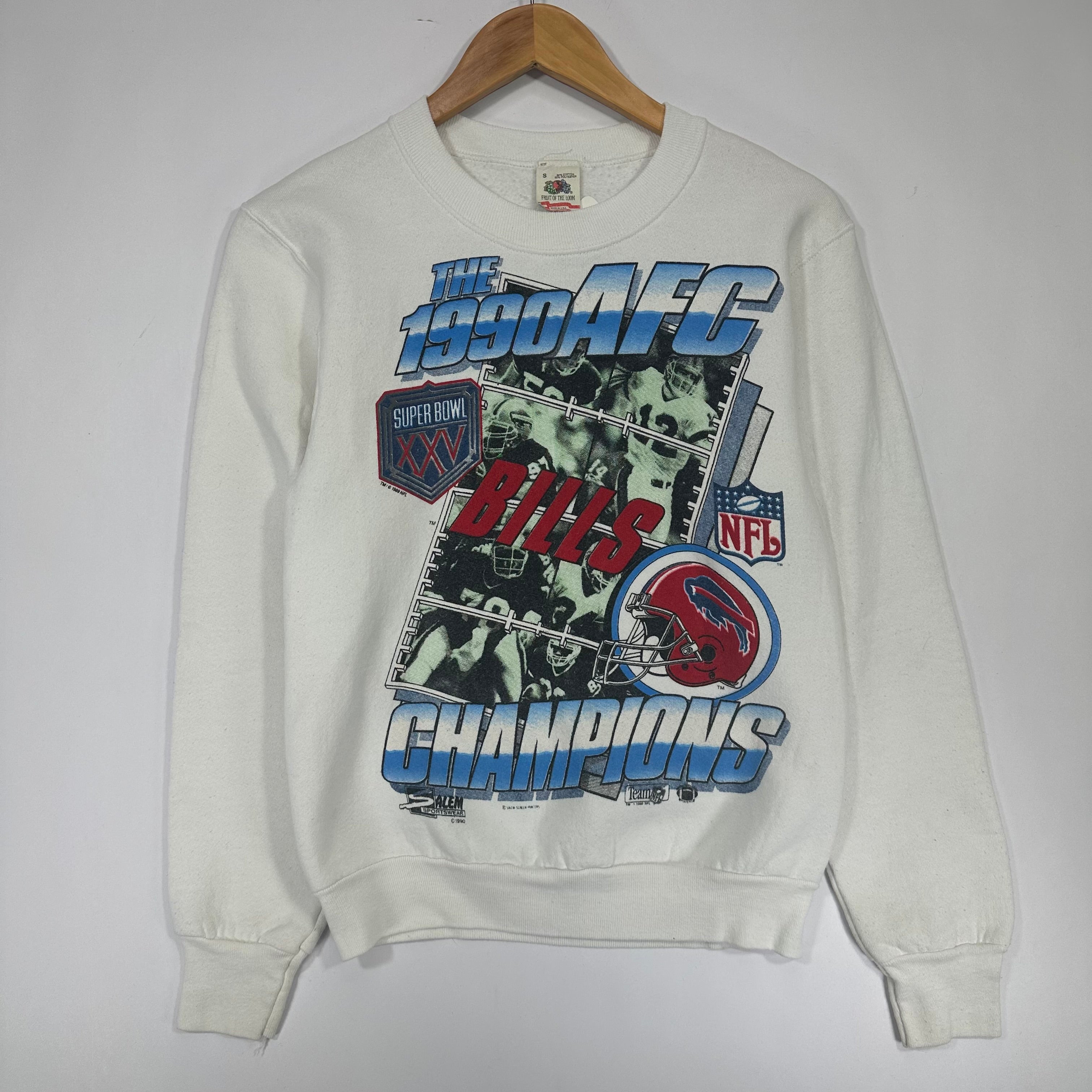Vintage Buffalo Bills 1990 AFC CHAMPS Crewneck Sweatshirt Small