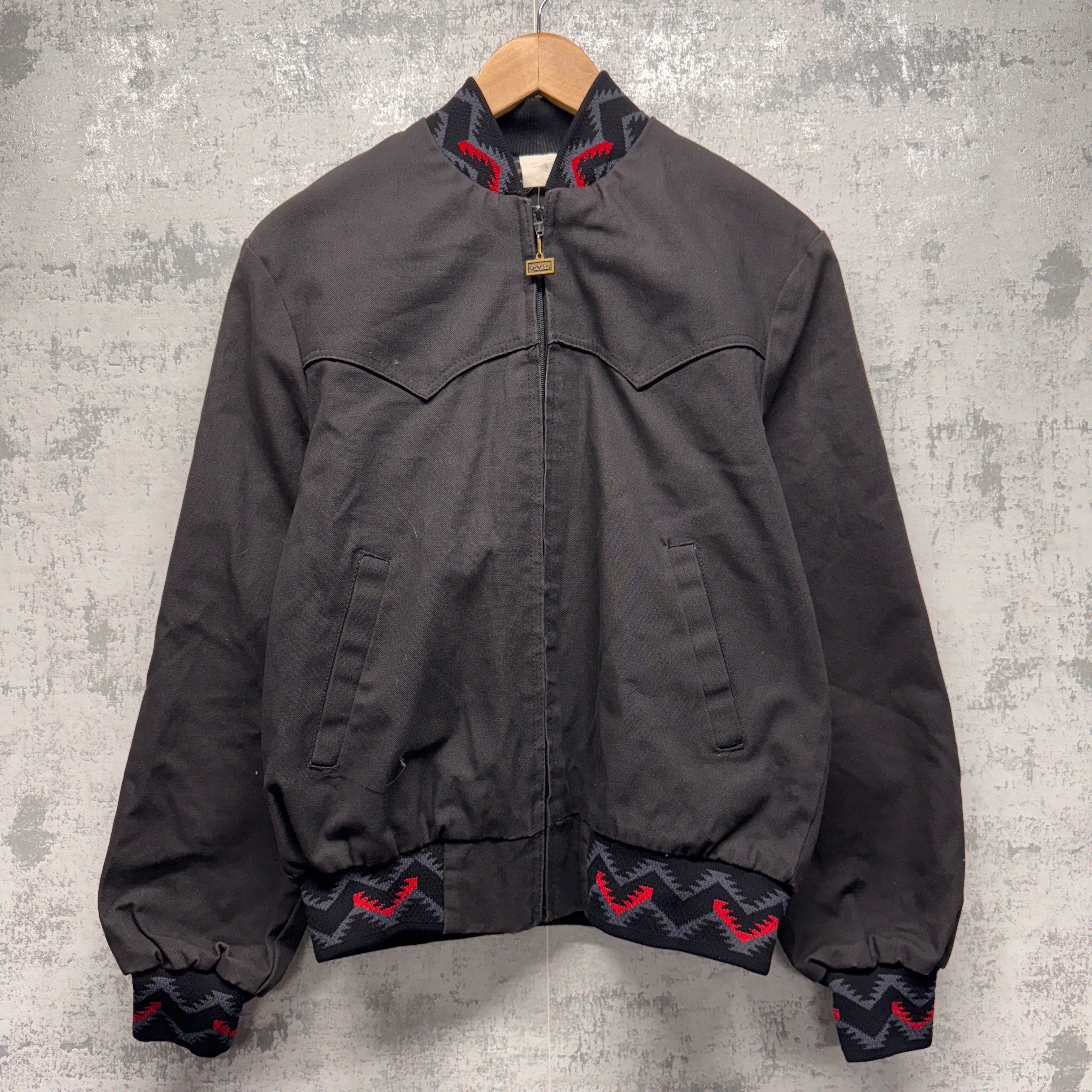 Vintage Wyoming Cowboys Zip Up Work Wear Jacket Large
