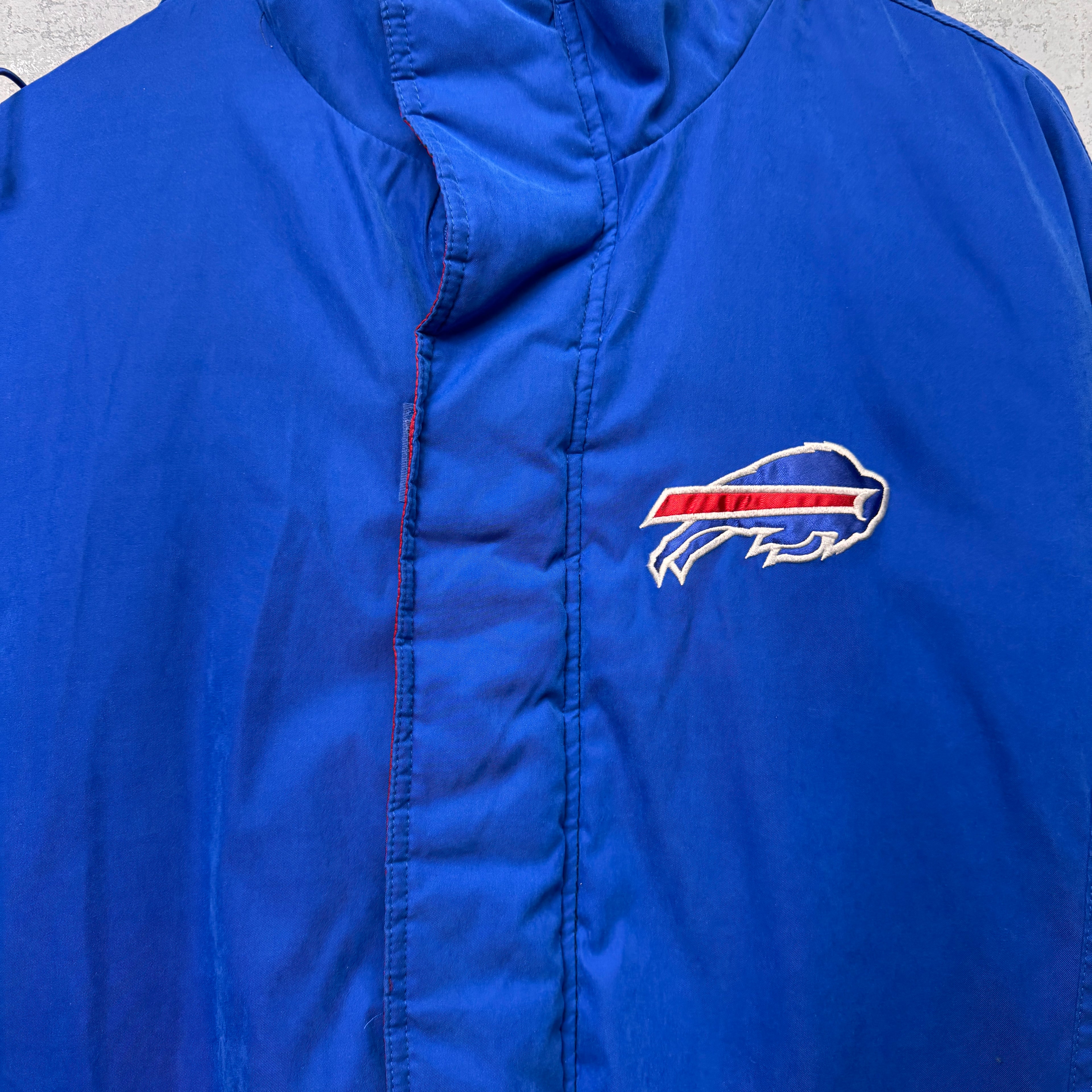 Vintage Buffalo Bills Zip Up Puffer Jacket Large