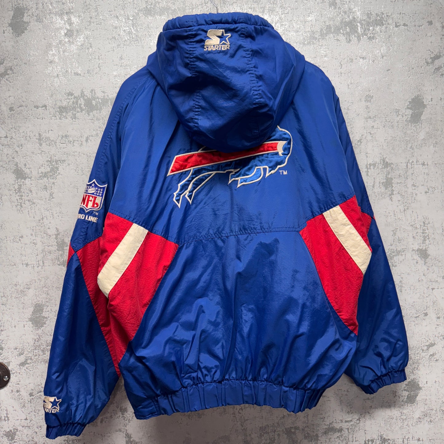 Vintage Buffalo Bills Starter Pullover Puffer Jacket Large