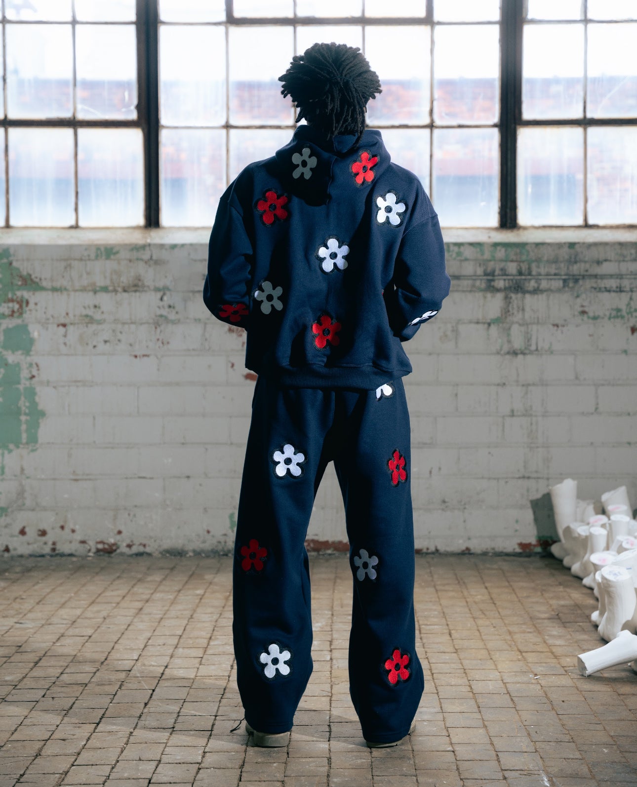 QCV Exclusive x KP MADE ME “ WELCOME TO BUFFALO” Embroidered Sweatpants
