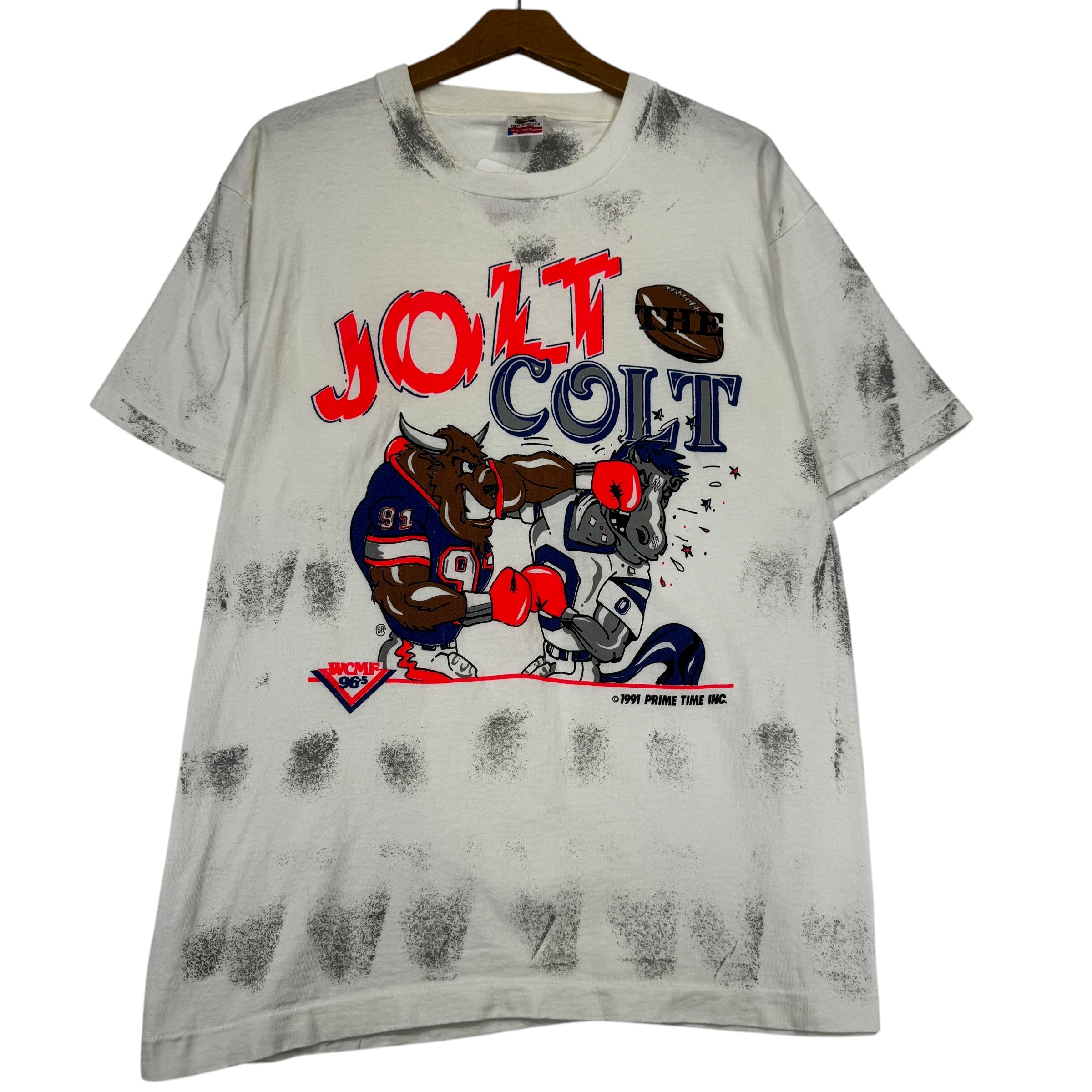 Vintage Buffalo Bills Jolt the Colt All Over Print Shirt Large