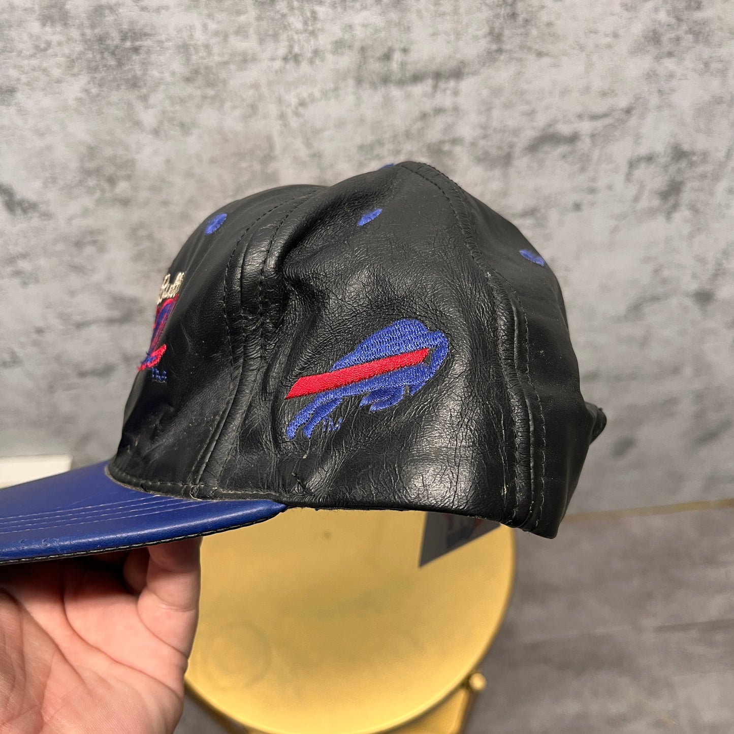 Vintage Buffalo Bills Leather Snapback Hat