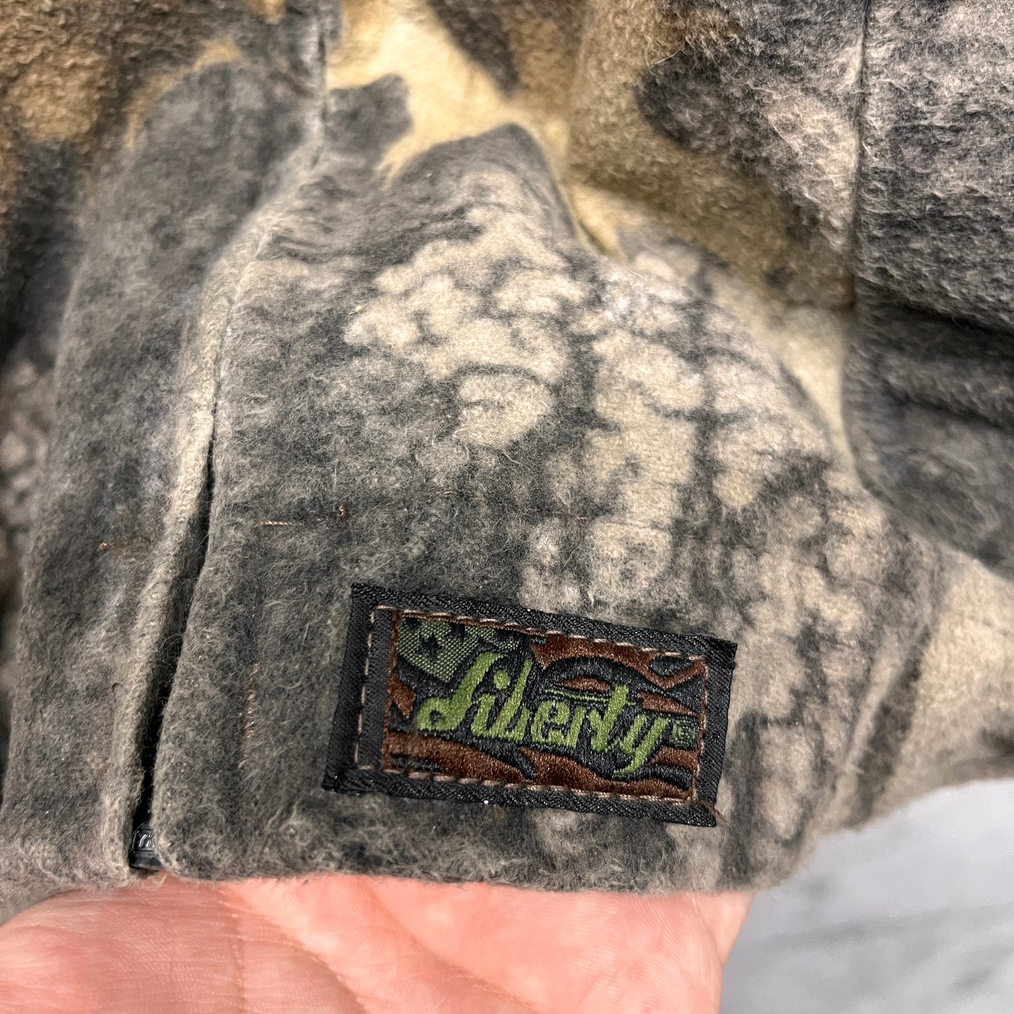 Vintage Liberty Camo Zip Up Fleece Jacket XL