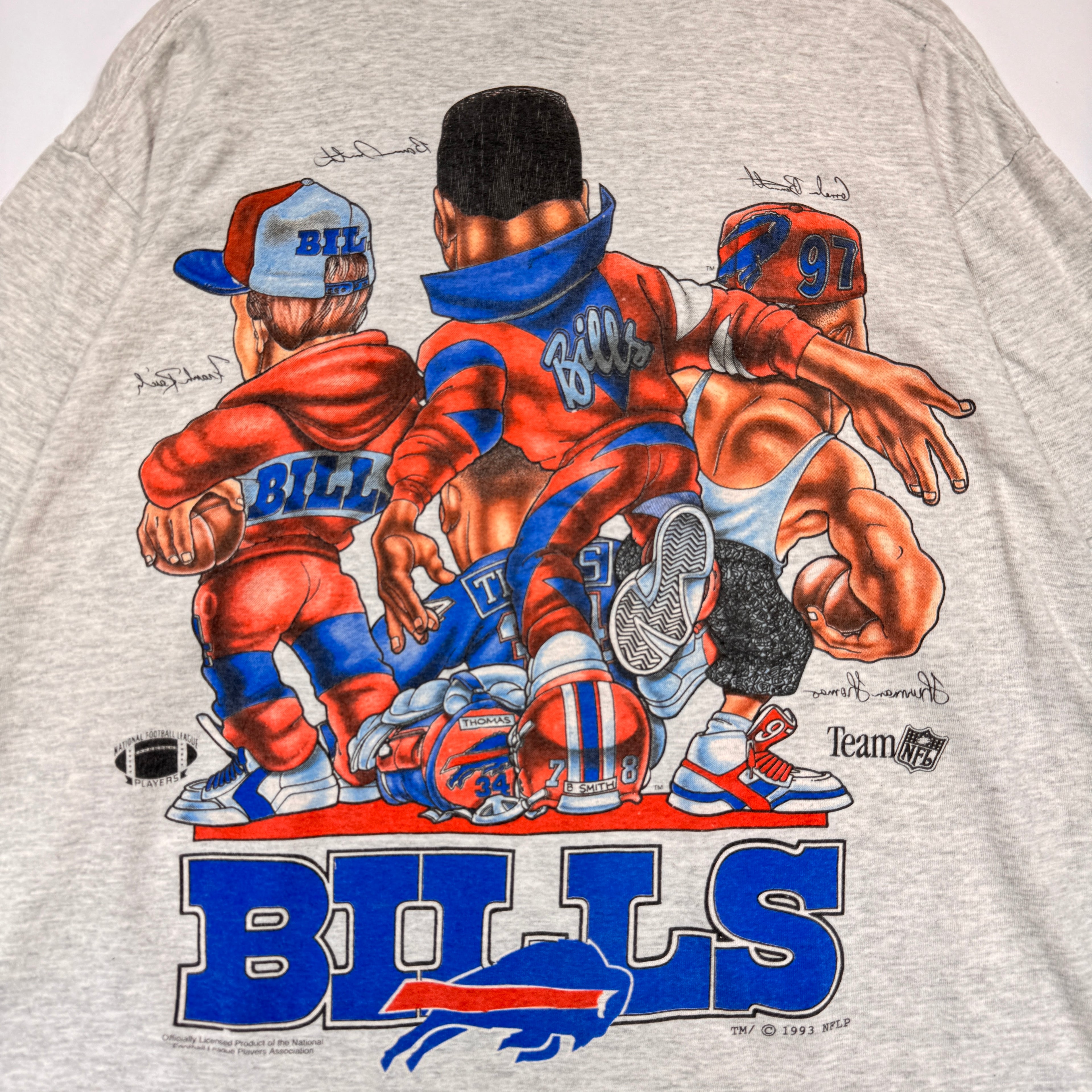 Vintage Buffalo Bills We’re Back Like That Caricature Double Sided Shirt XL