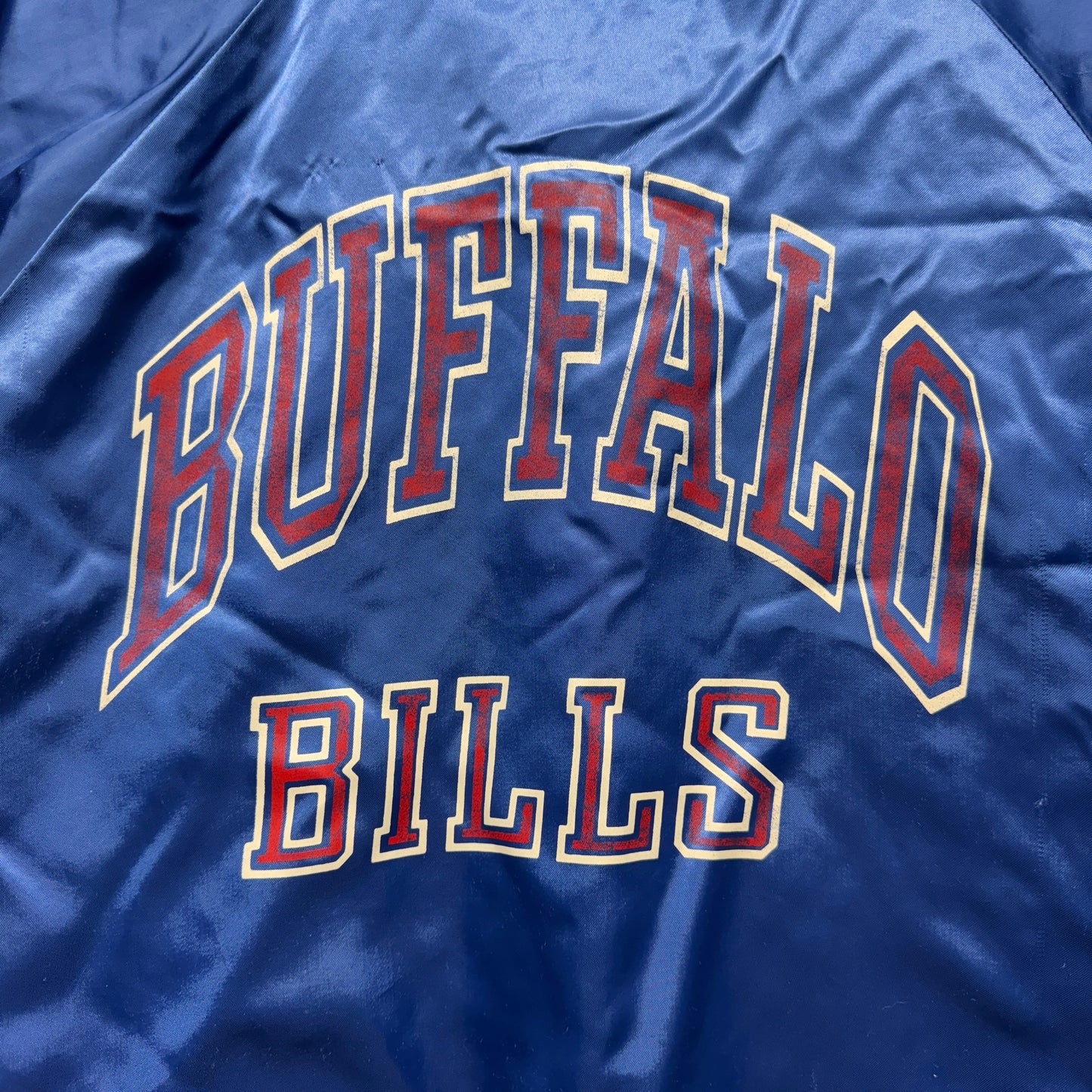 Vintage Buffalo Bills Chalk Line Satin Jacket Large