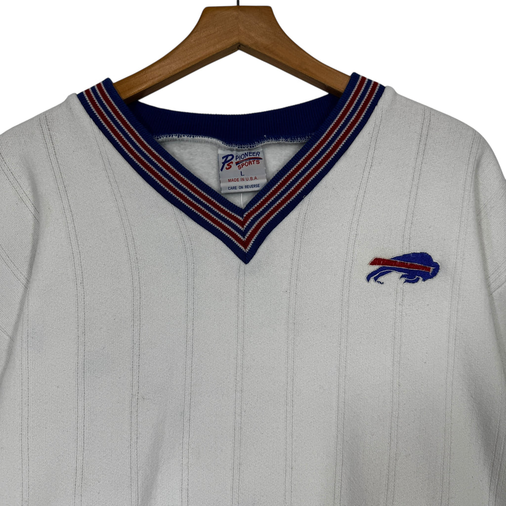 Vintage Buffalo Bills V-Neck Sweatshirt Large