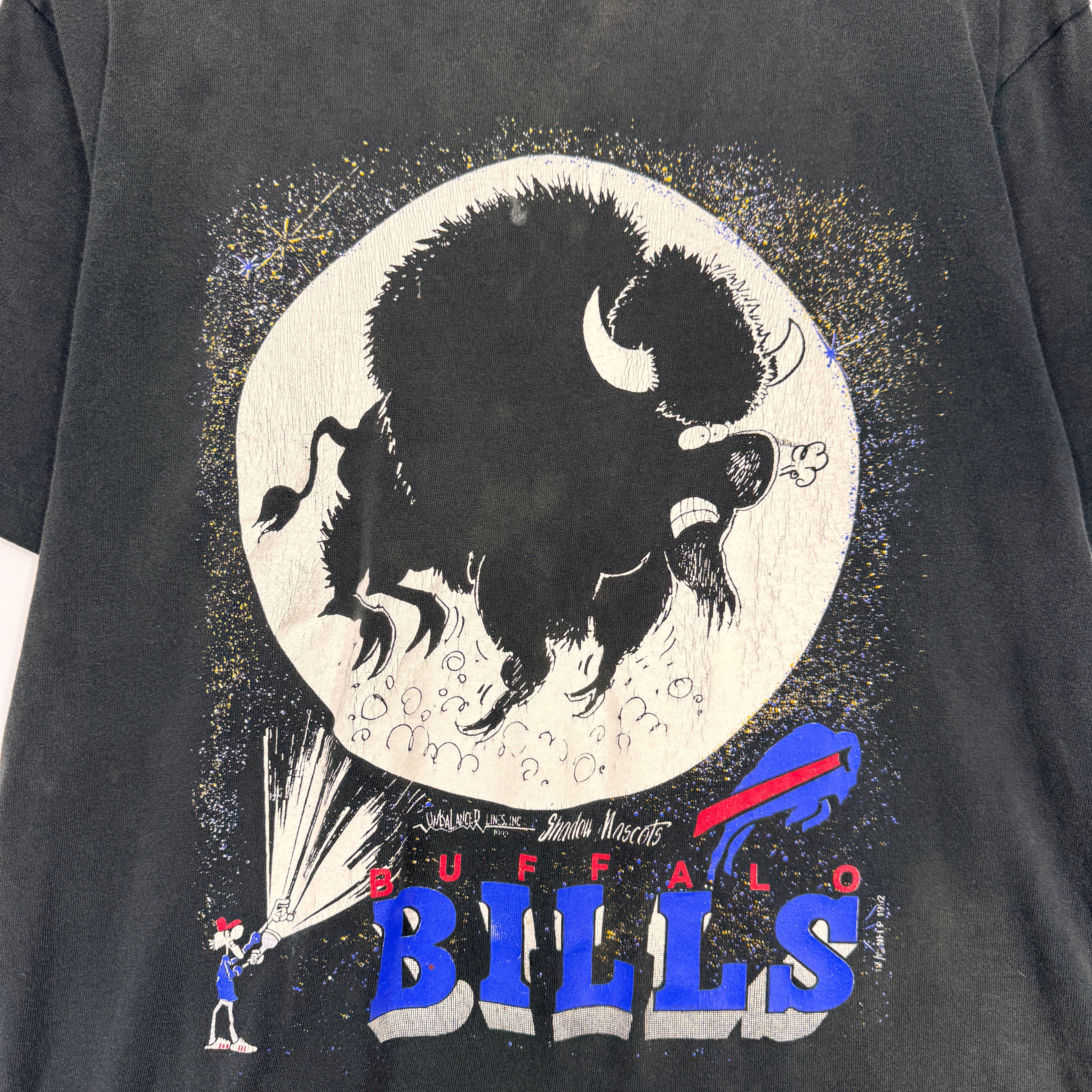 Vintage Buffalo Bills Flashlight Cartoon Shirt Large