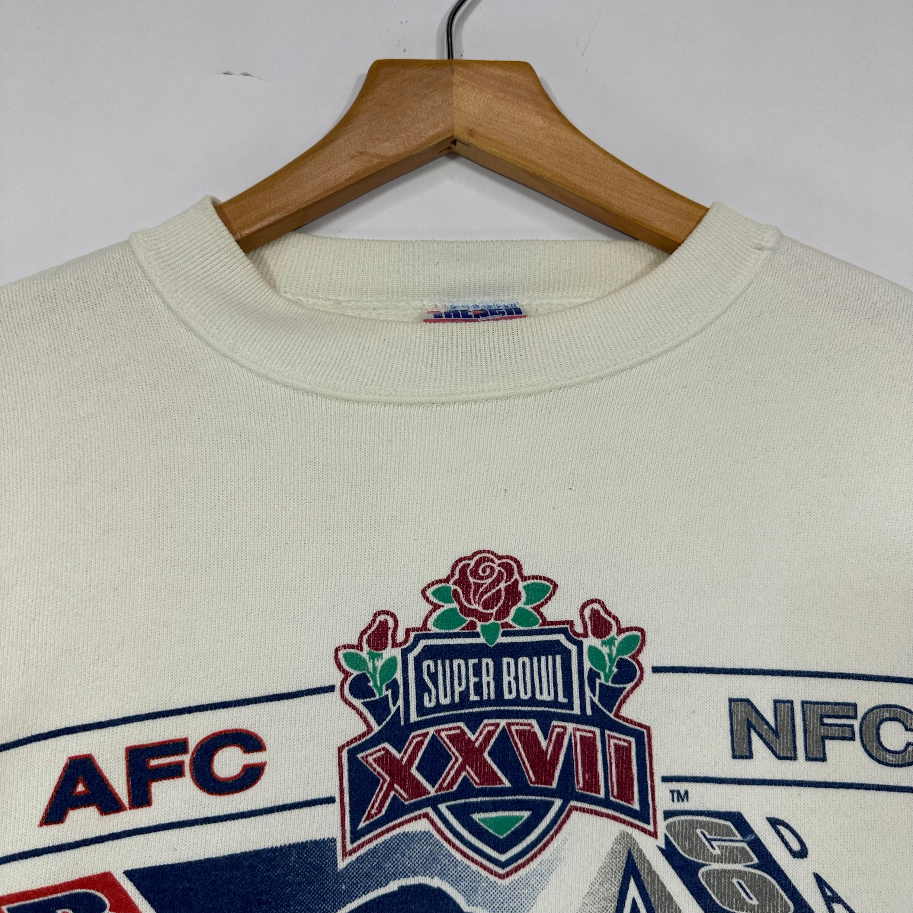 Vintage Buffalo Bills Dallas Cowboys 1993 Super Bowl Crewneck Sweatshirt XL
