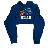 Vintage Buffalo Bills Cropped Hoodie Sweatshirt Large