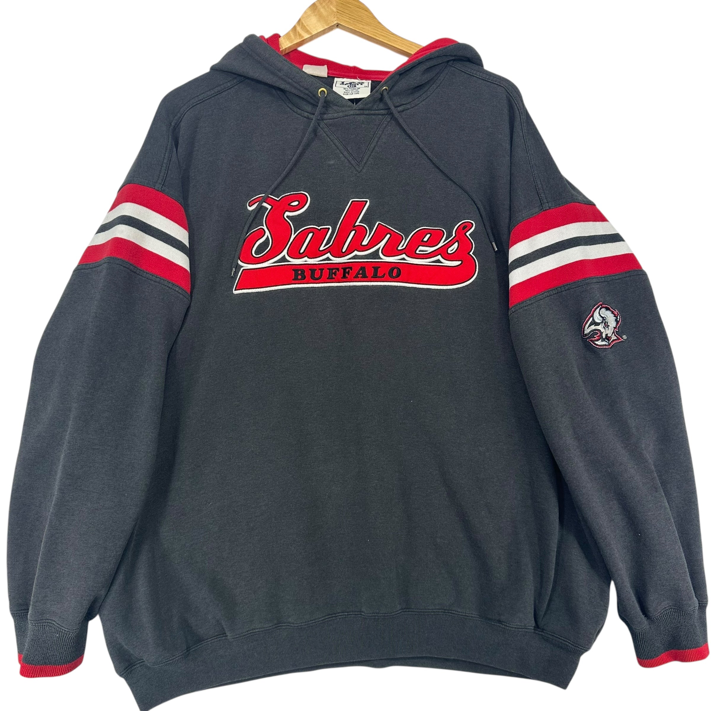 Vintage Buffalo Sabres Embroidered Hoodie Sweatshirt XXL