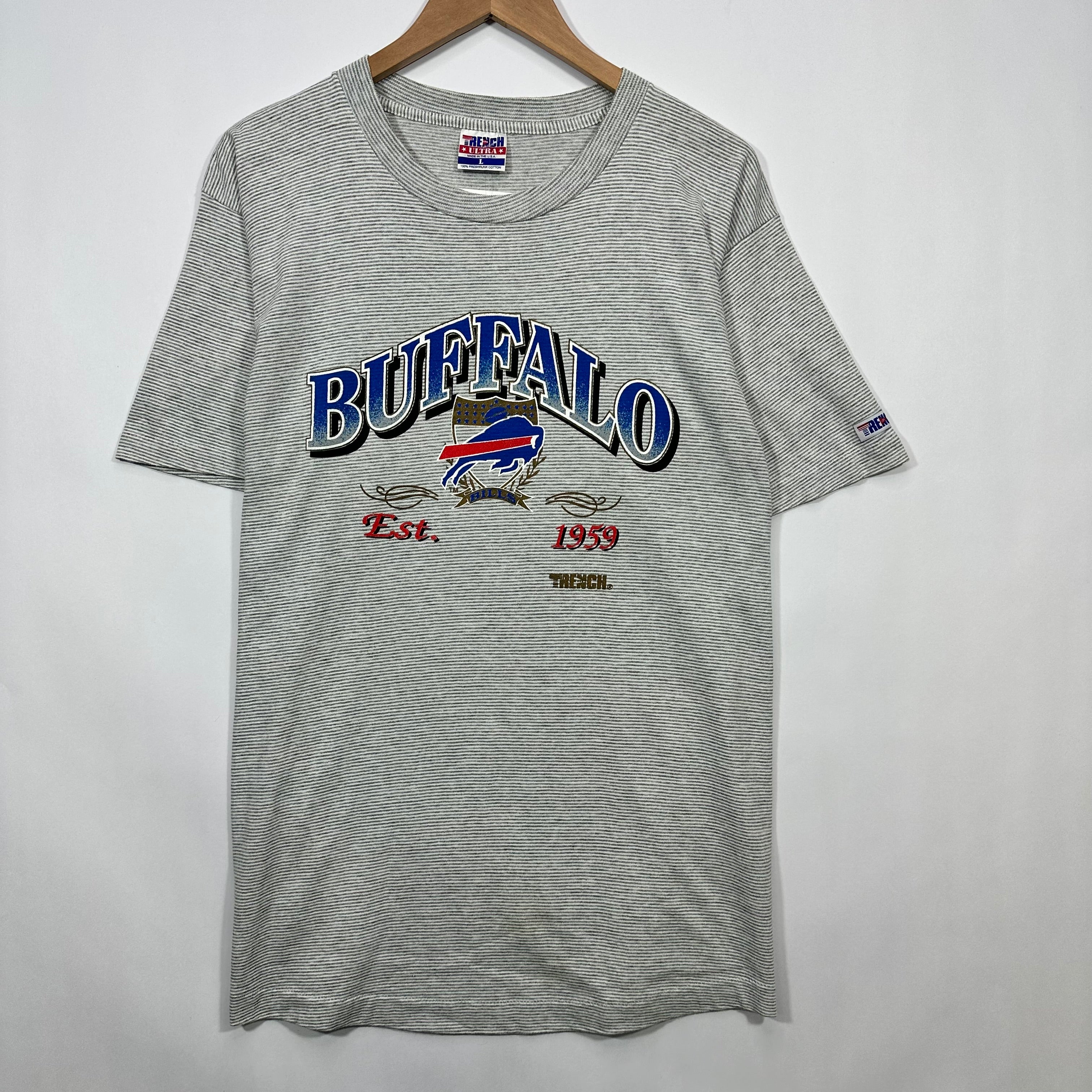 Vintage Buffalo Bills Micro Stripe Shirt Large