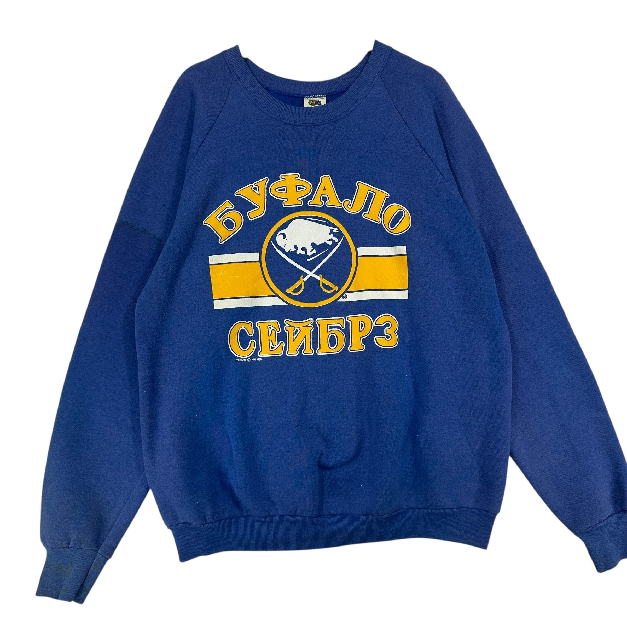 Vintage Buffalo Sabres 1989 Russian Mogilny Crewneck Sweatshirt XL
