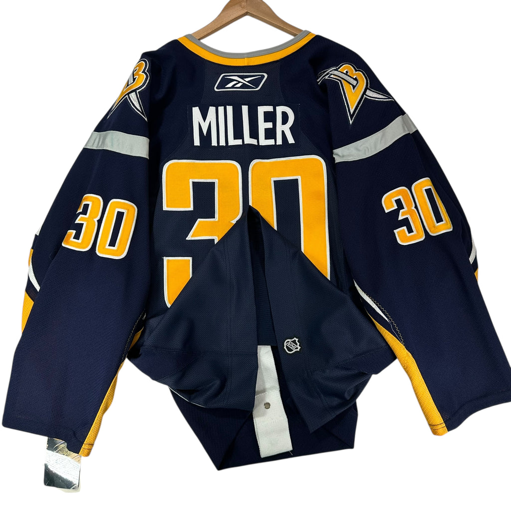 Vintage Buffalo Sabres Deadstock Ryan Miller Fight Strap Jersey Shirt XXL 52
