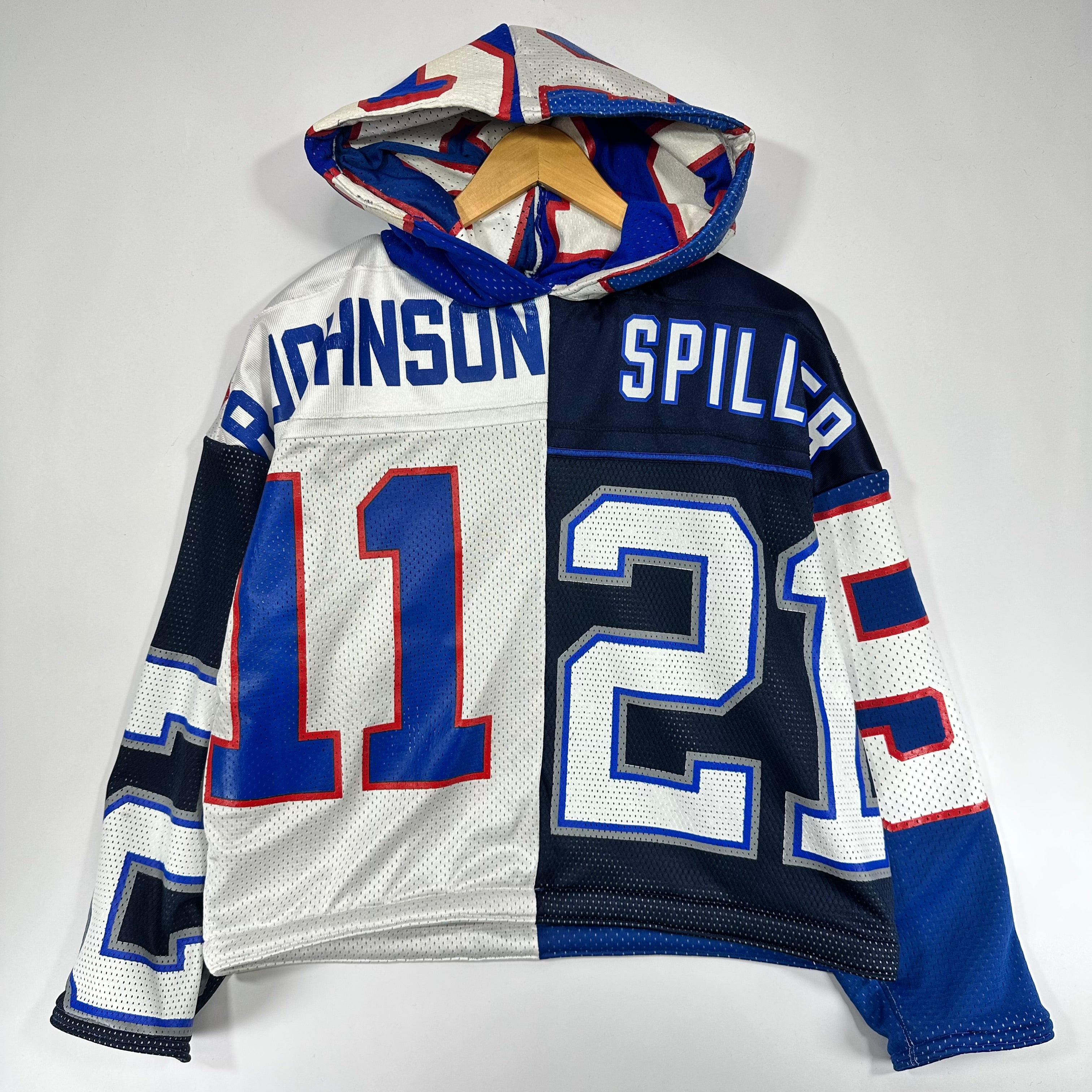 Vintage Buffalo Bills Upcycled Custom Jersey Hoodie
