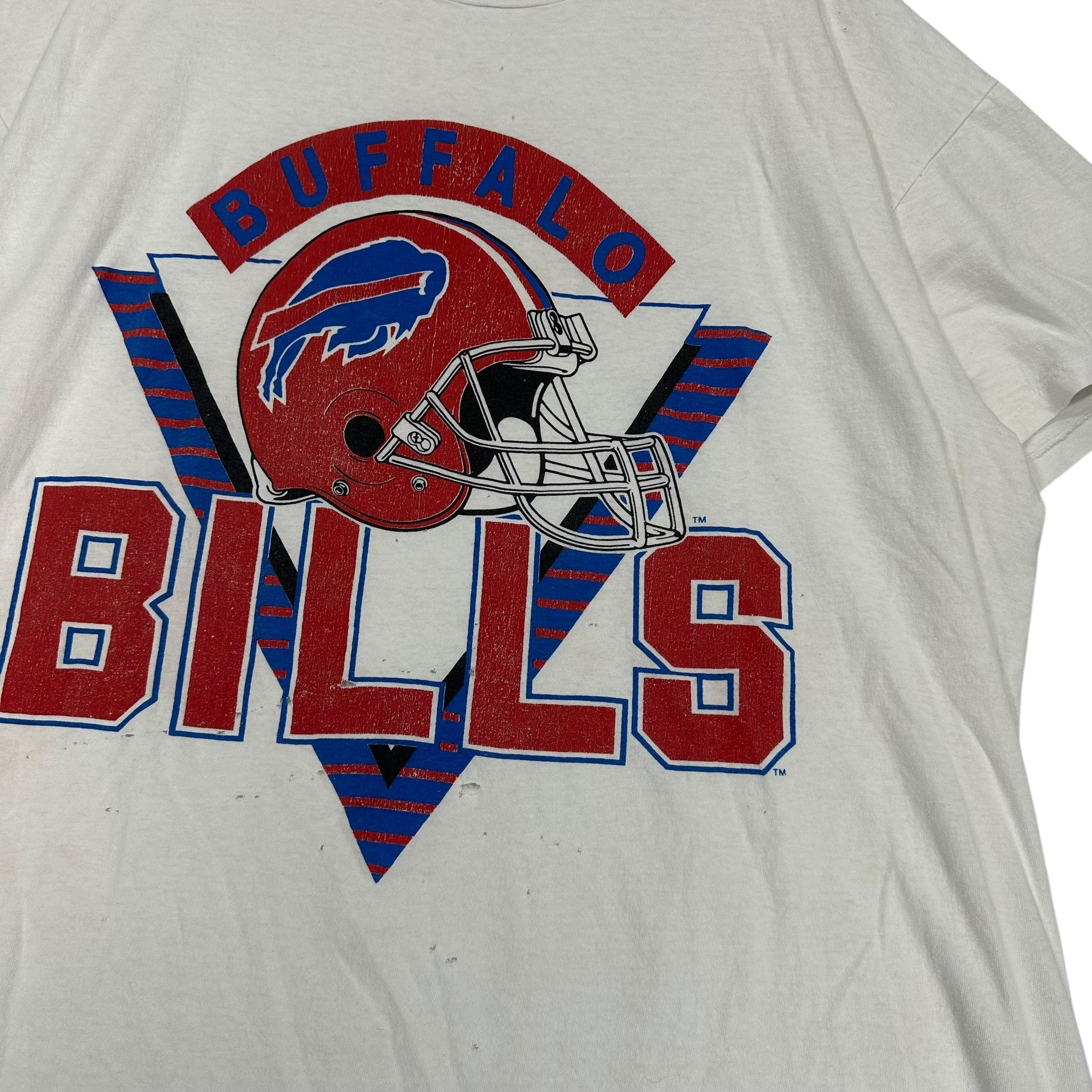 Vintage Buffalo Bills Thrashed Red Helmet Shirt XXL