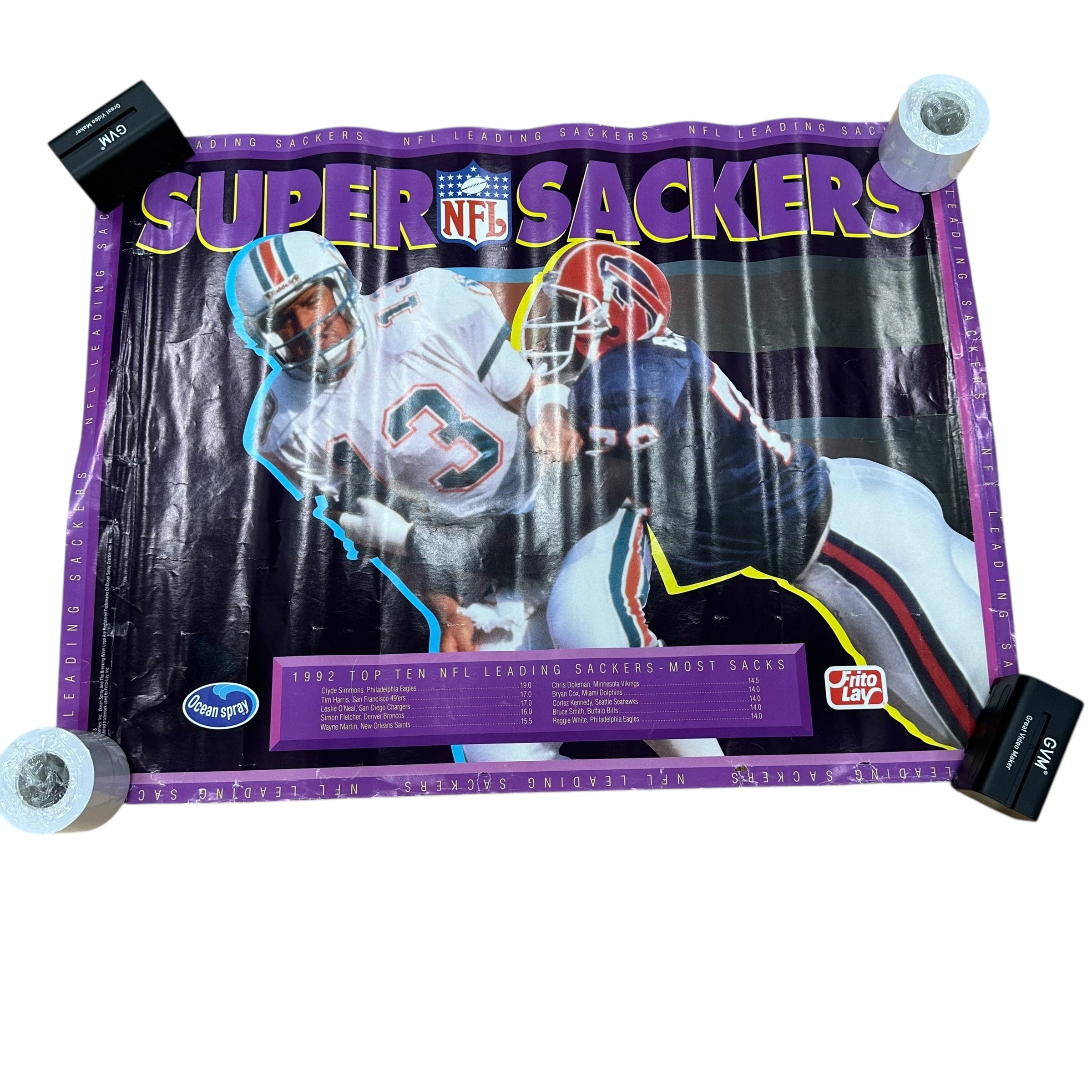 Vintage Buffalo Bills Bruce Smith Sack Small Poster